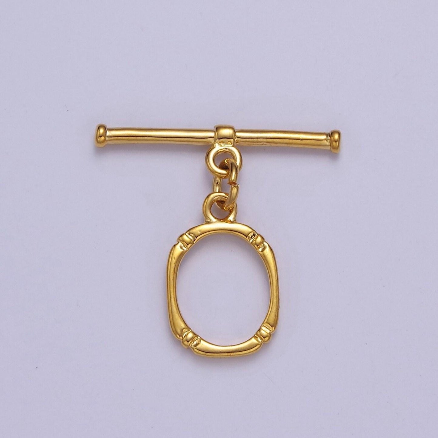 24k gold filled round oval clasp, jewelry clasp ot clasp findings l-684