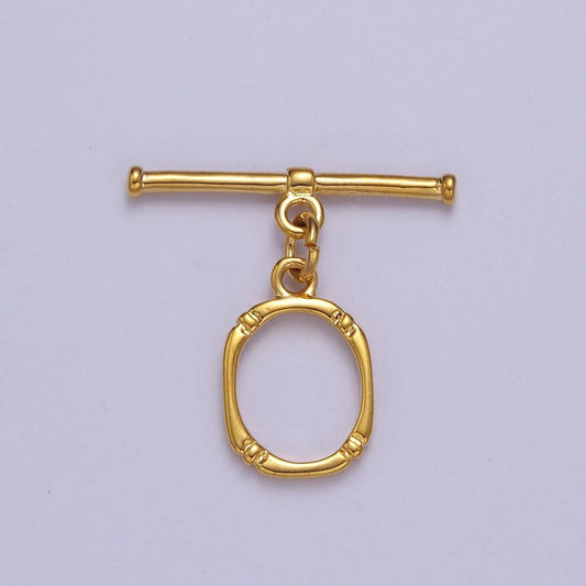 24k gold filled round oval clasp, jewelry clasp ot clasp findings l-684