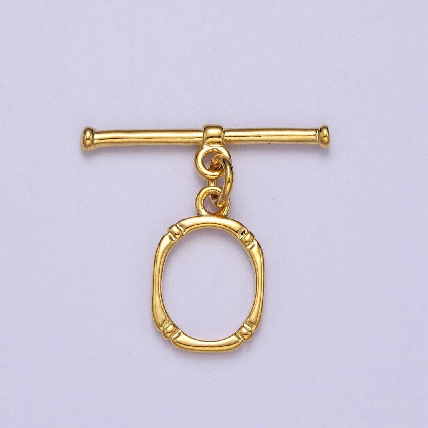 24k gold filled round oval clasp, jewelry clasp ot clasp findings l-684