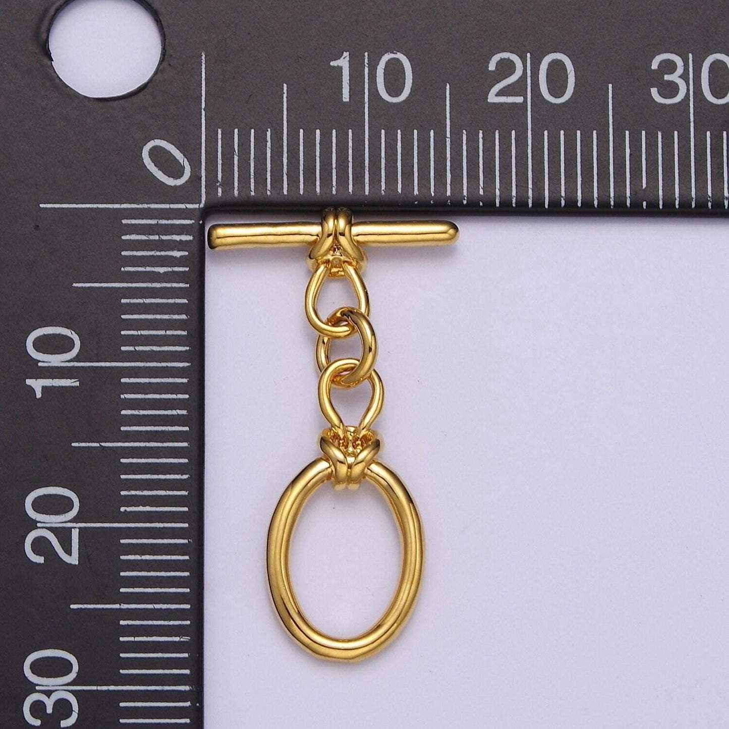 24k gold filled oval toggle clasp, jewelry clasp ot clasp findings l-699