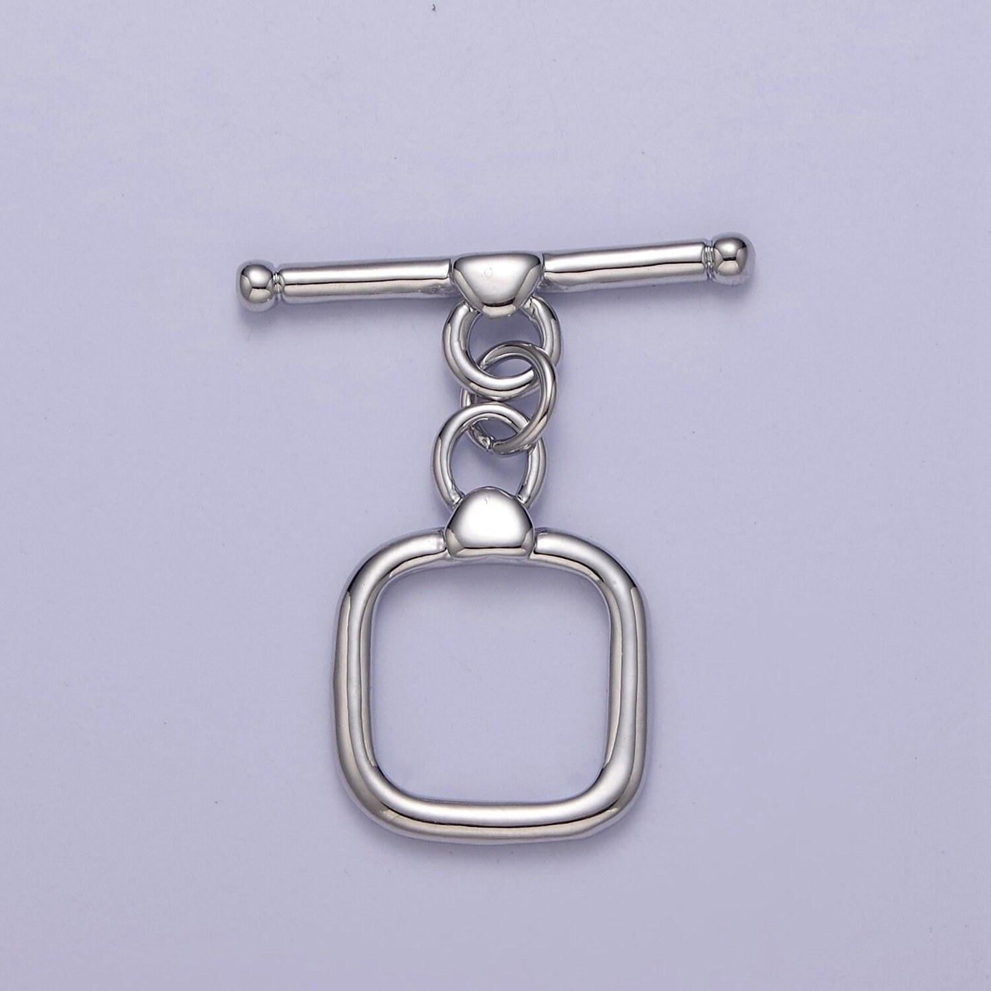 Geometric square toggle clasp connector, 24k gold filled toggle clasp, jewelry end clasp for bracelet, necklace closure l-688
