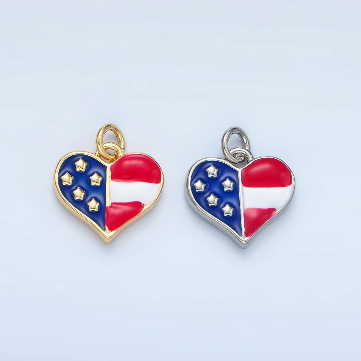 Enamel gold american flag charm for election jewelry united states patriotic vote presidential 4th of july inspired necklace bracelet n770