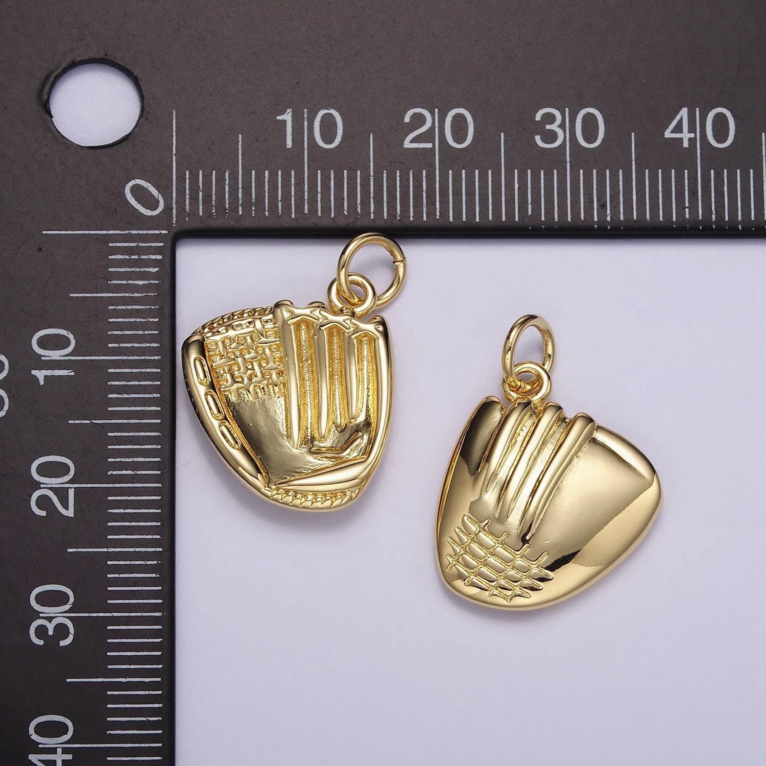 Dainty baseball glove charm softball pendant sport charm coach gift idea for jewelry making supply m-108