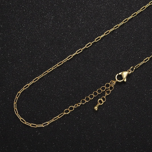 Dainty paper clip chain necklace ∙ 14k gold filled necklace cable link chain 18 inch + 2.5 inch extender ready to wear wa-889