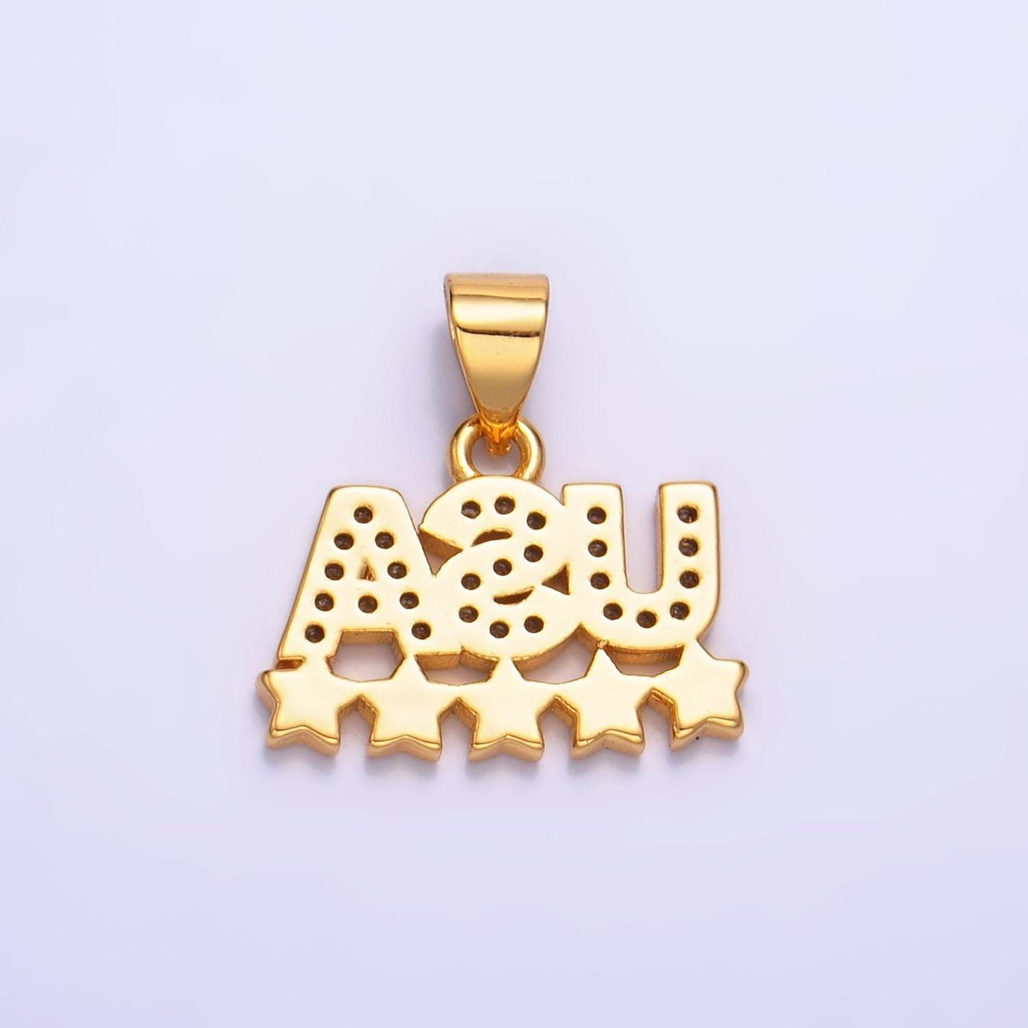 Cubic gold usa charm with star enamel united states patriotic 4th of july inspired necklace bracelet earring aa-1068