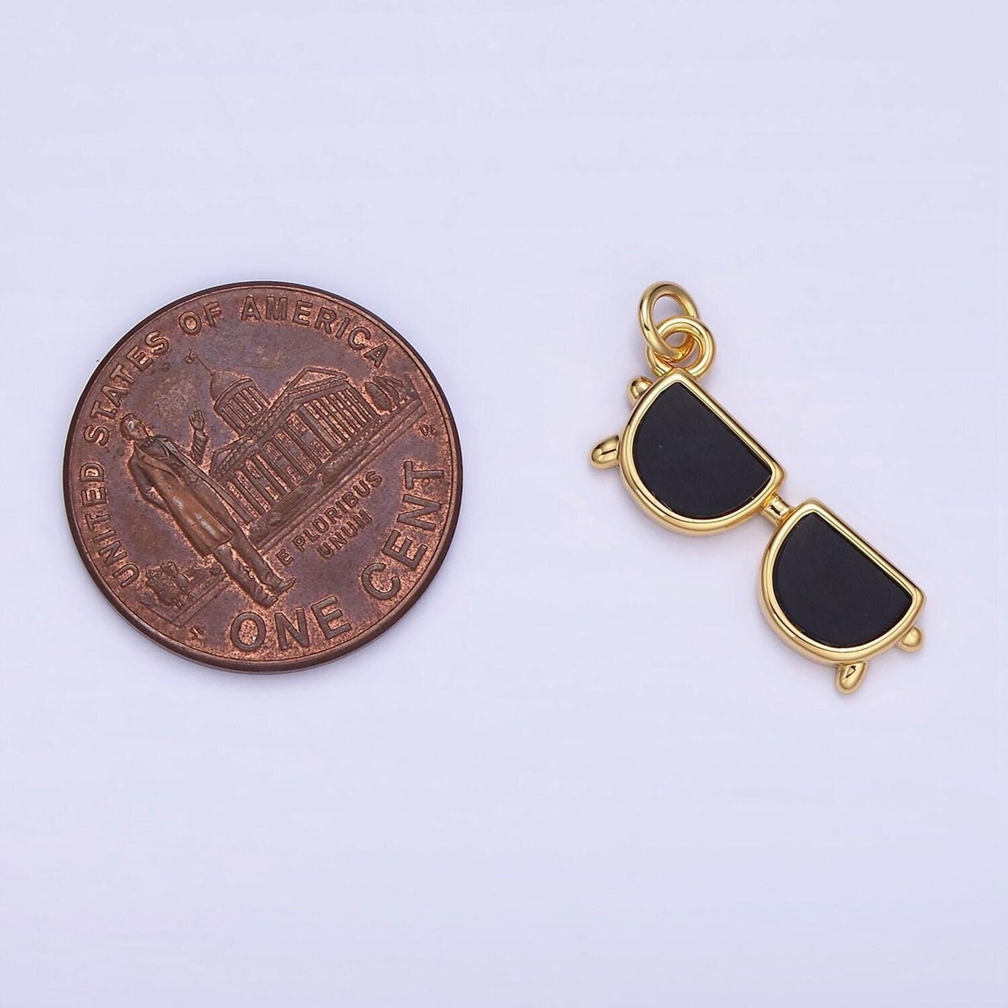 14k gold filled sun glasses 22mm charm for bracelets | ag-635