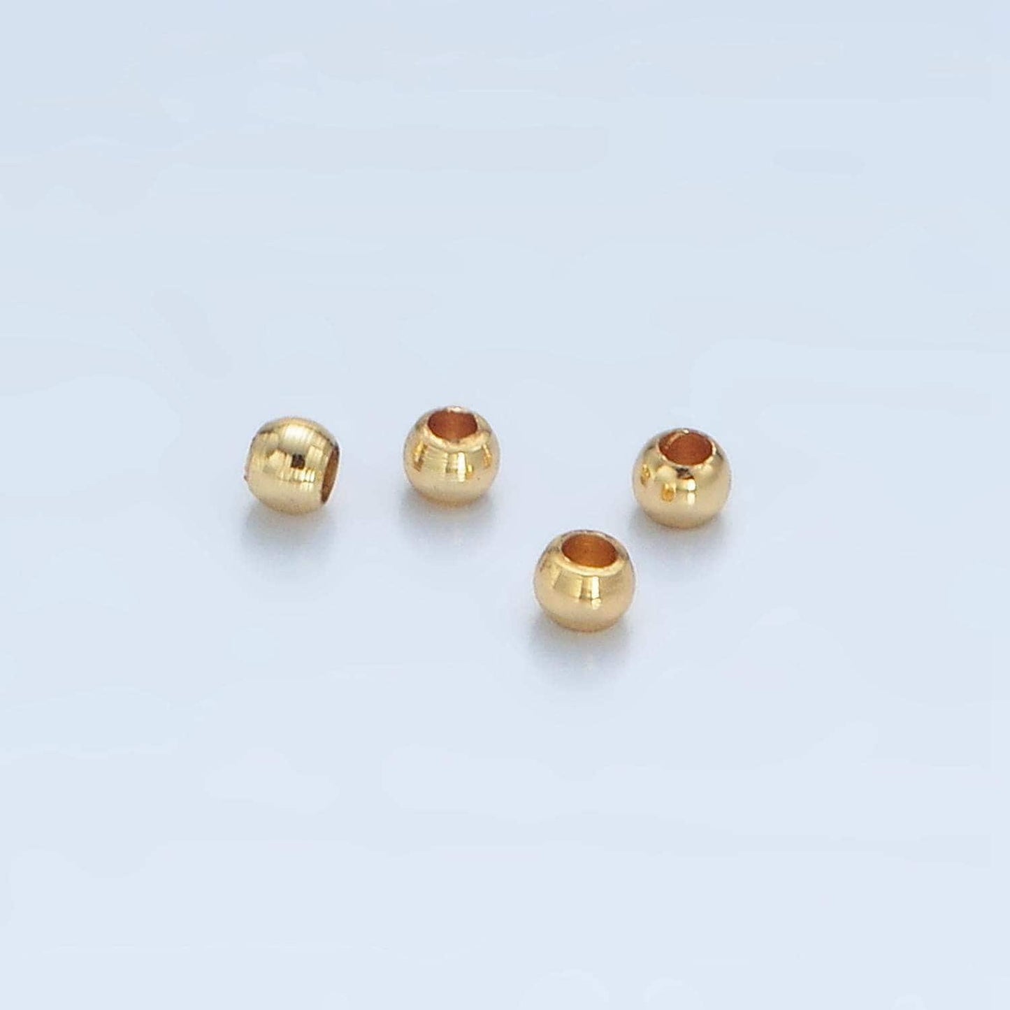 100 pcs 24k gold filled round spacer beads, gold donut spacer beads 2mm spacer beads b-100