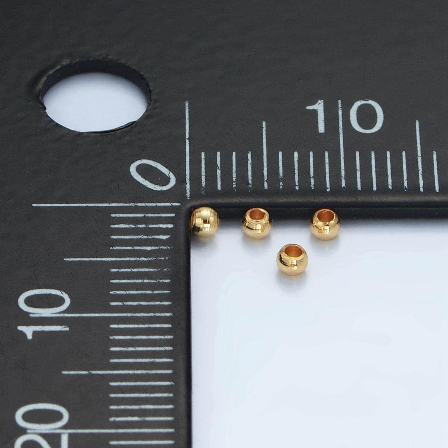 100 pcs 24k gold filled round spacer beads, gold donut spacer beads 2mm spacer beads b-100