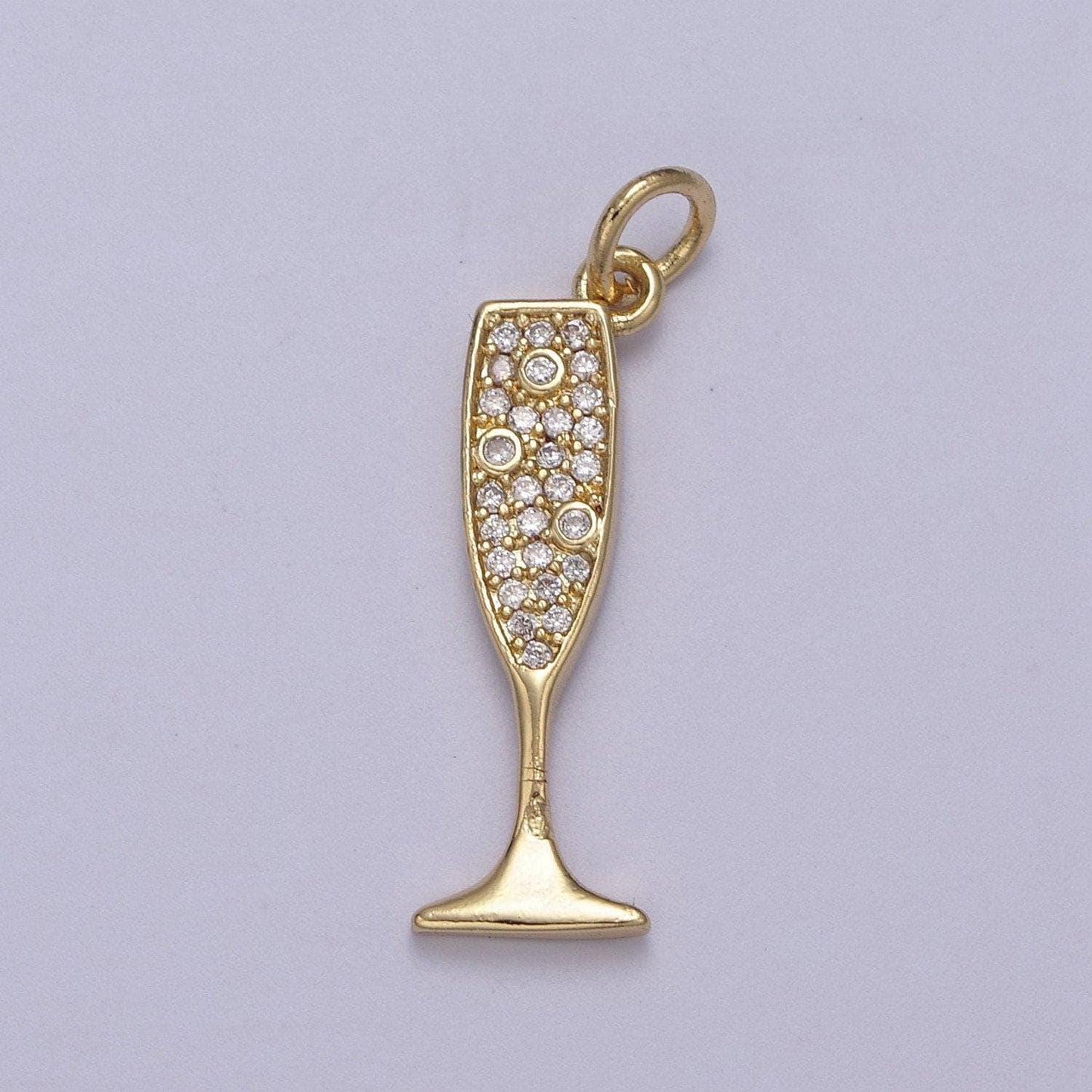 Dainty gold filled cubic glass champagne / silver bubbly sparkling wine for new year party inspired n-381 / n-382