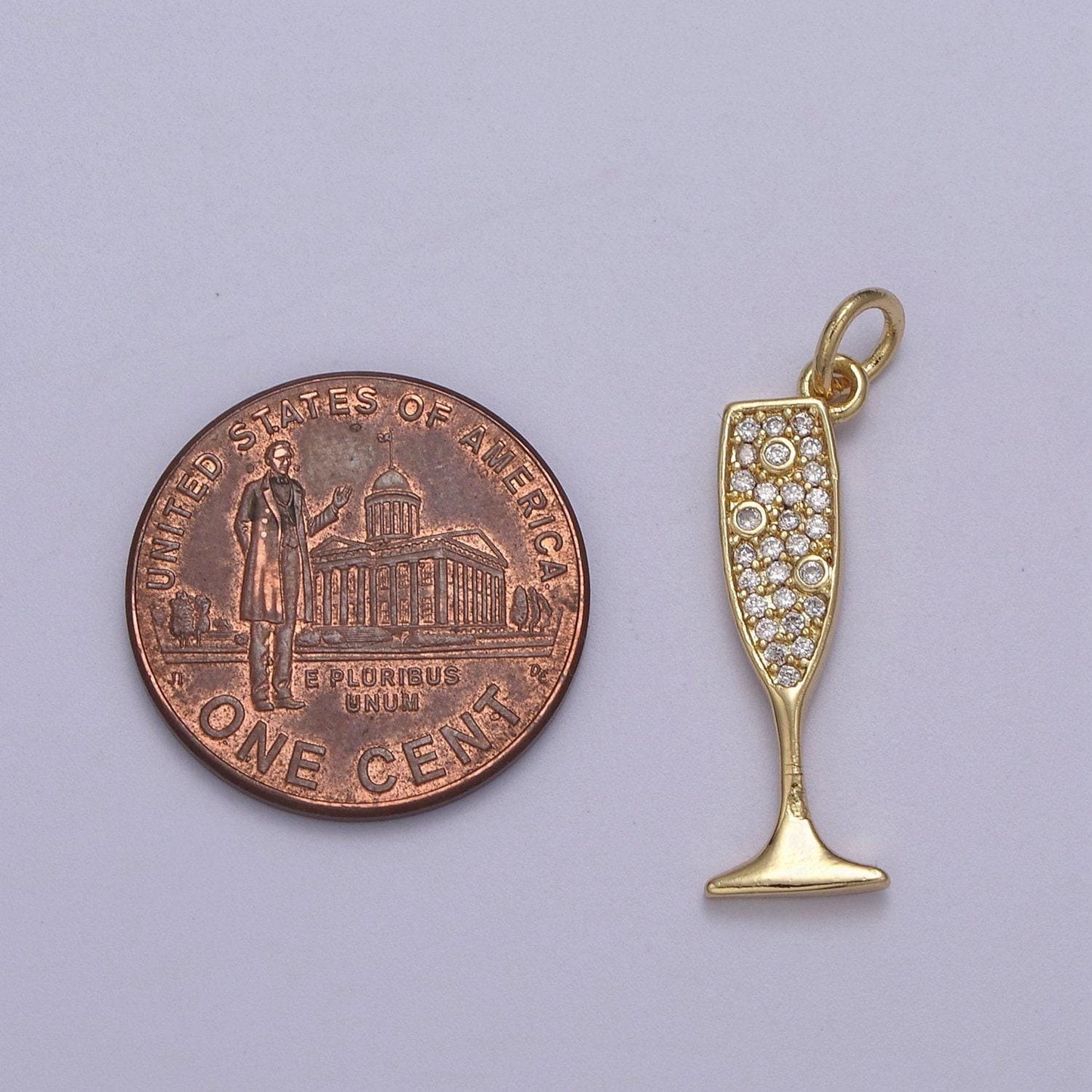 Dainty gold filled cubic glass champagne / silver bubbly sparkling wine for new year party inspired n-381 / n-382