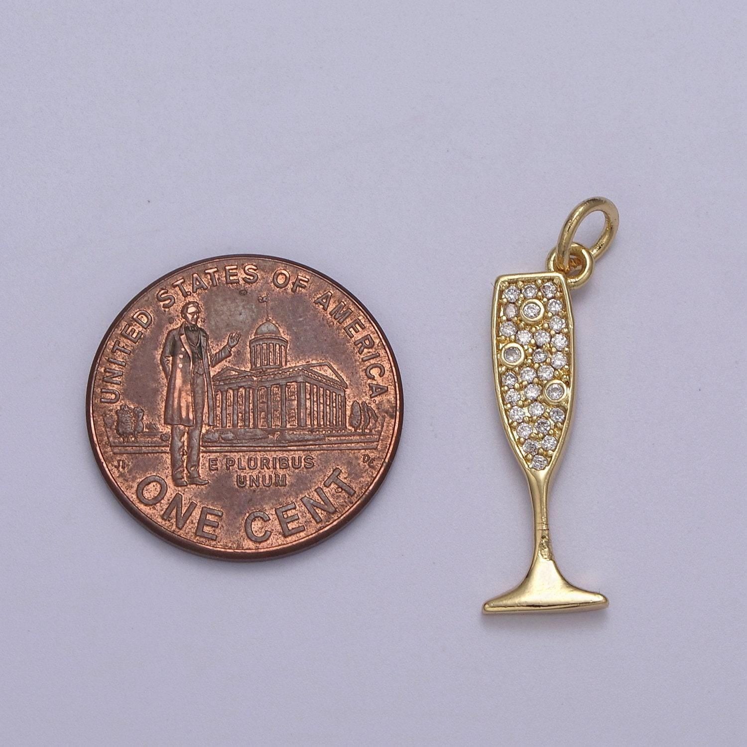 Dainty gold filled cubic glass champagne / silver bubbly sparkling wine for new year party inspired n-381 / n-382