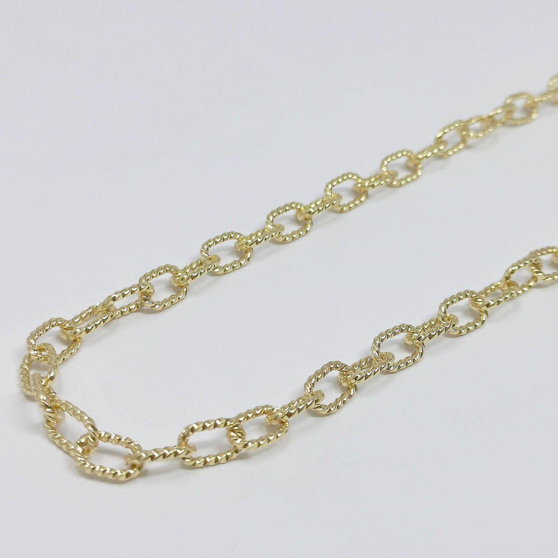 Nautical rope 24k gold chain by yard twisting rolo chain marine rope chain,roll-358