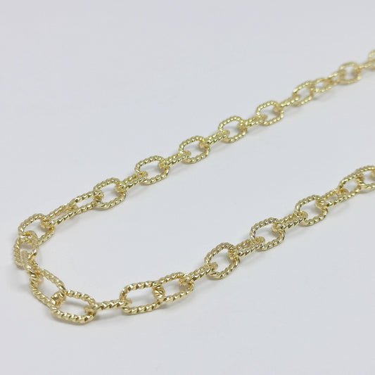 Nautical rope 24k gold chain by yard twisting rolo chain marine rope chain,roll-358