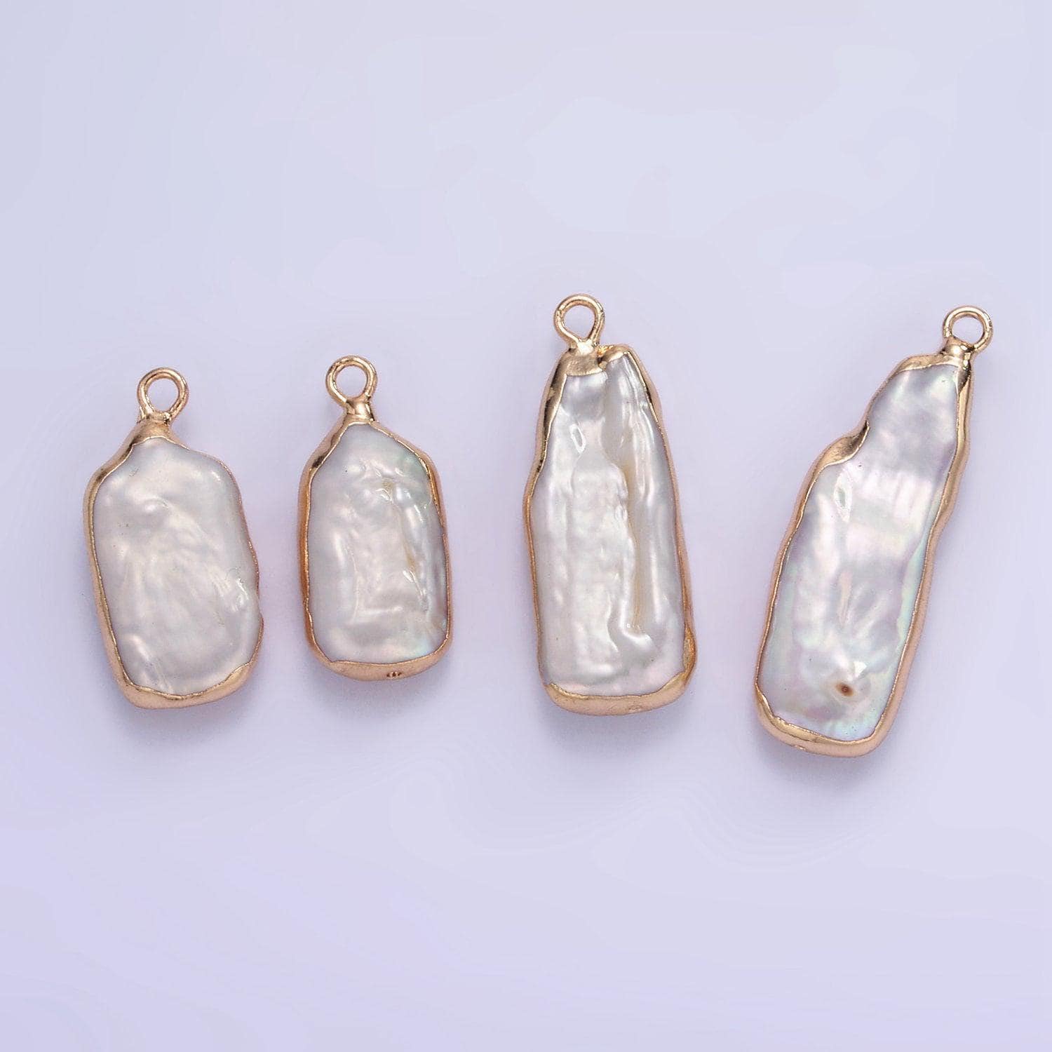 1x mini freeform rectangle freshwater pearl long geometric gold coated add-on charm for bracelet necklace bracelet earring component p-1859