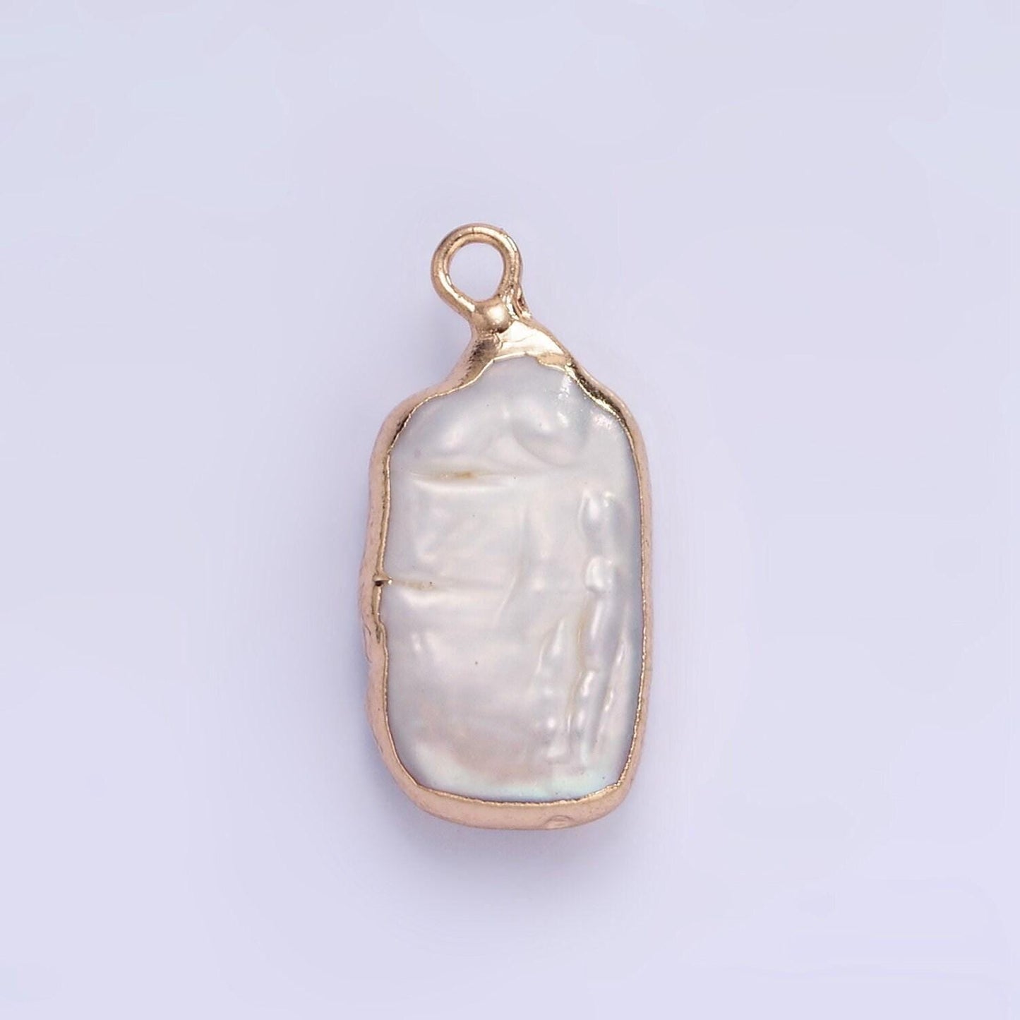 1x mini freeform rectangle freshwater pearl long geometric gold coated add-on charm for bracelet necklace bracelet earring component p-1859