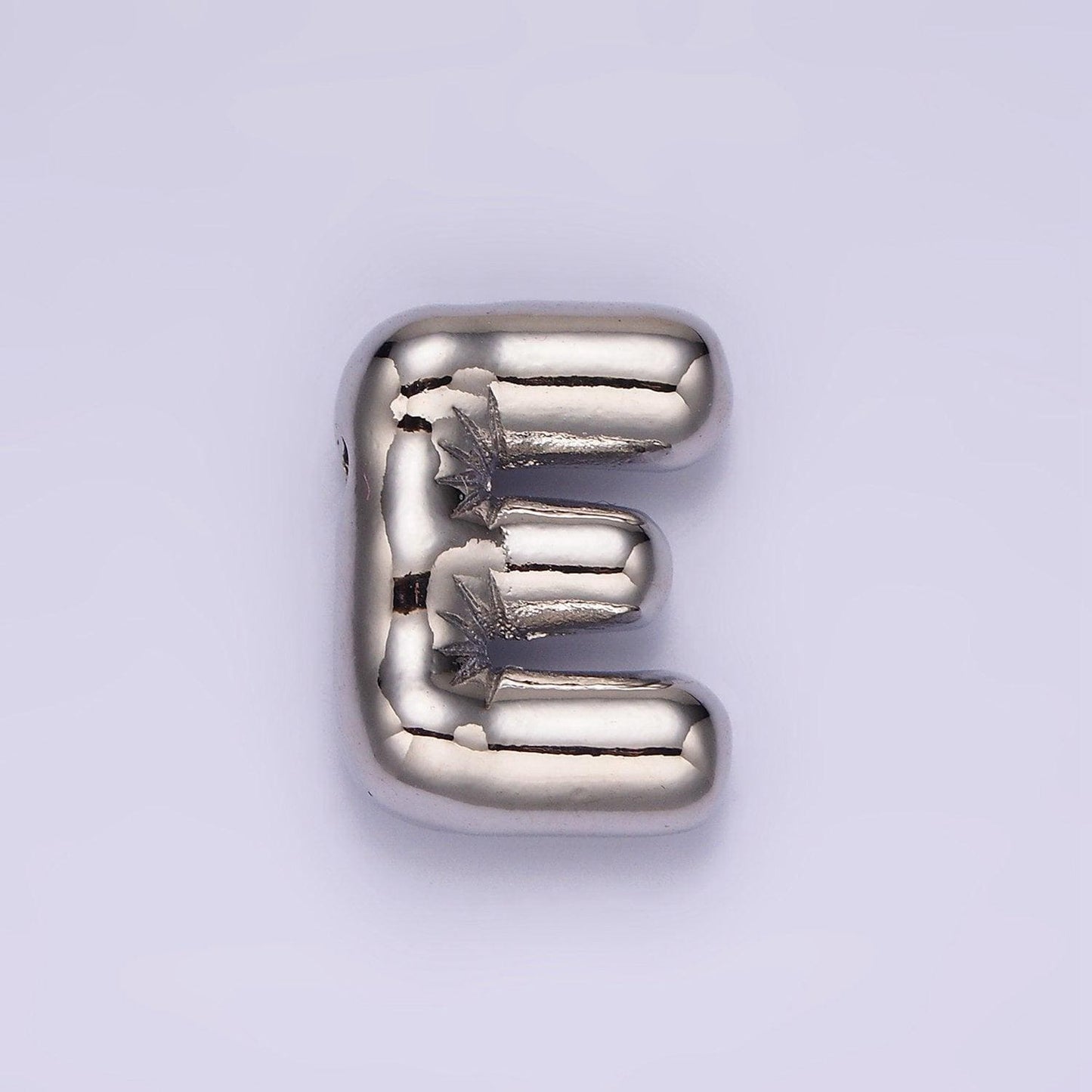 Silver alphabet charm personalized balloon initial letter charm necklace bubble style trend fashion jewelry necklace for women diy supply