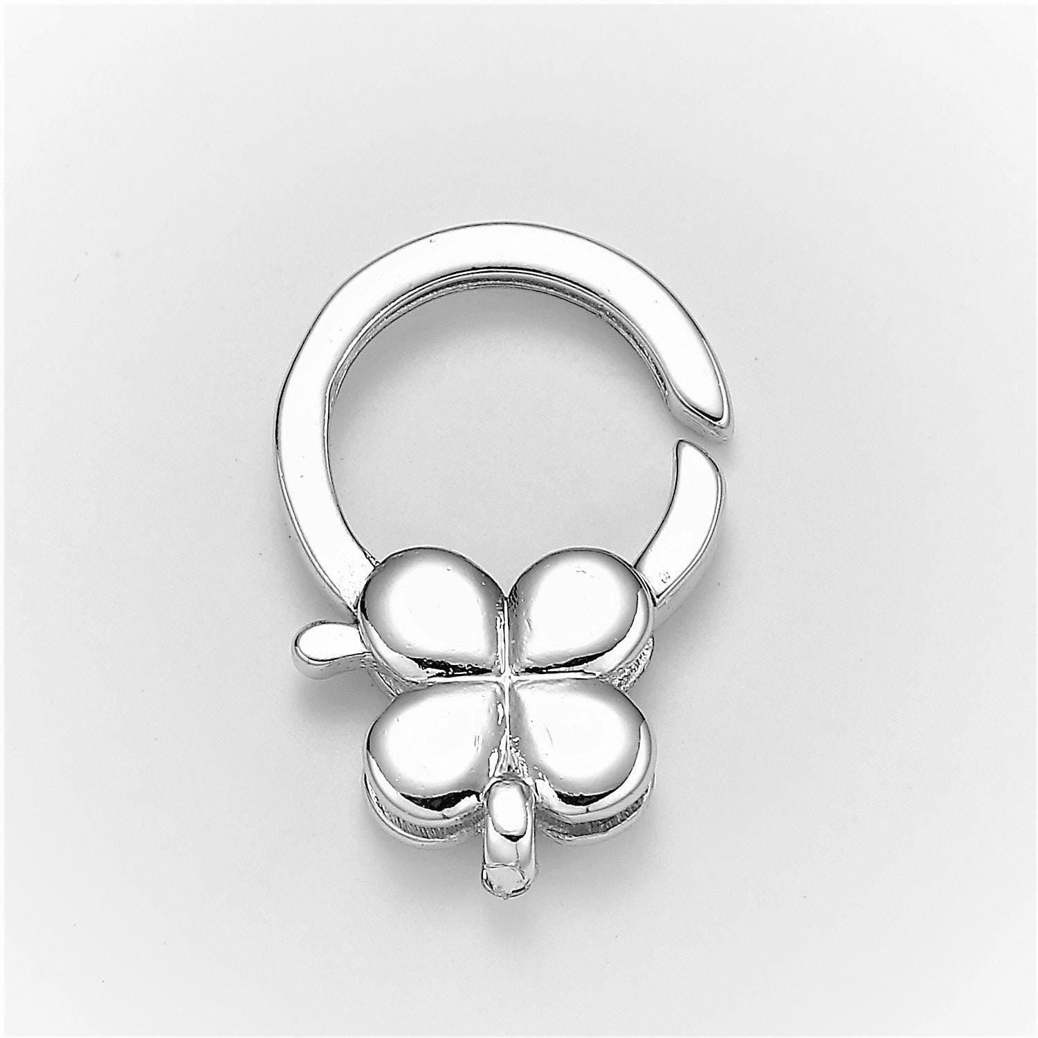 1pc wholesale lobster clasp 24k gold , clover lobster claw for jewelry making, size 19.9mmx13.8mm, supp-1118