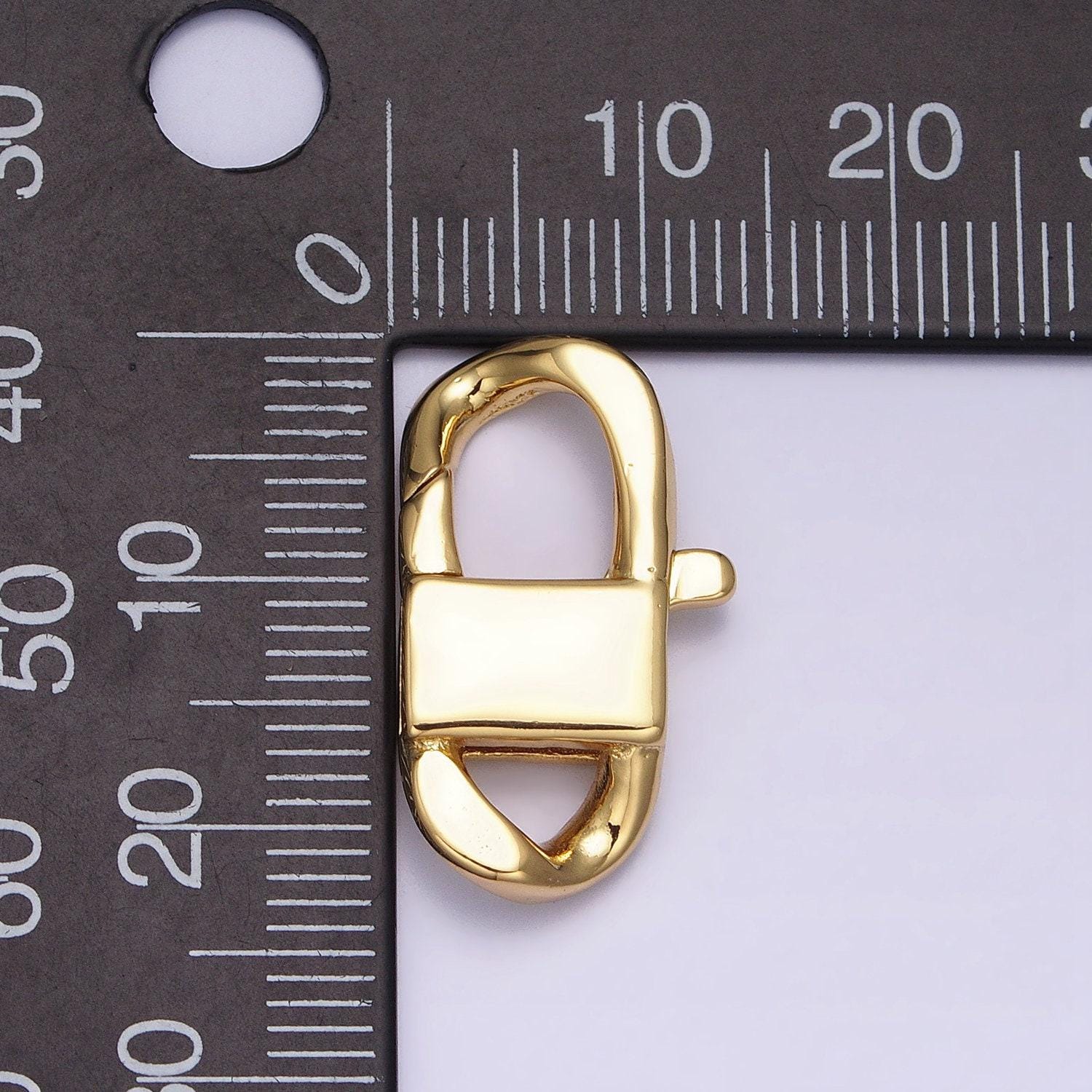 Gold filled lobster clasp tiny trigger clasp miami cuban curb chain for bracelet necklace jewelry making supplies z-190 z-191
