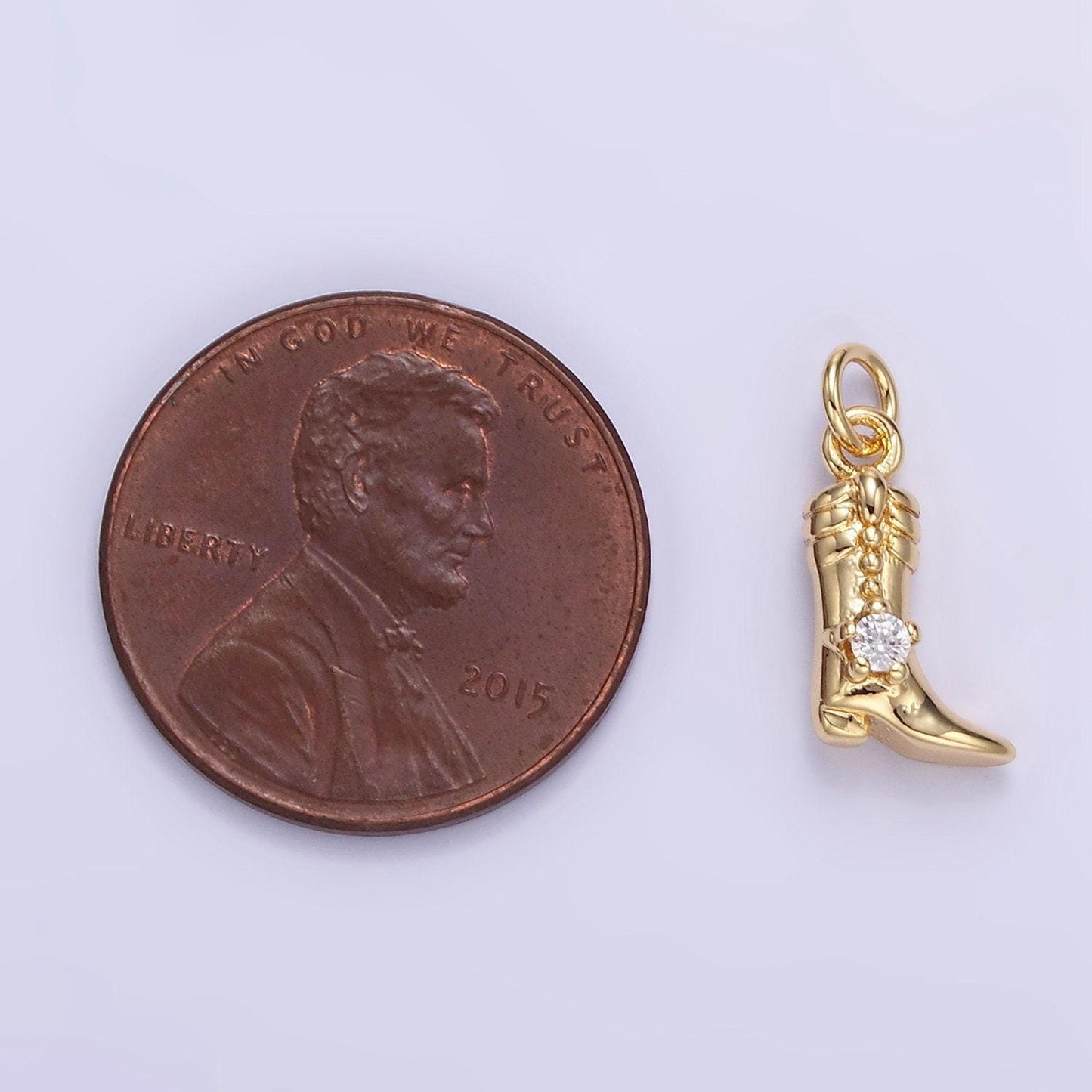 16k gold filled 12mm high heel cowboy boots lined minimalist shoes charm with cz stone | ac113