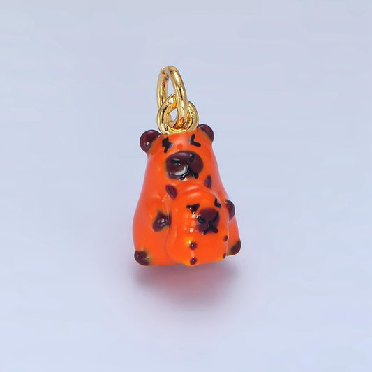 Baby capybara charms glass animal pendant diy jewelry making supply for bracelet necklace earring key chain tumbler charm x582