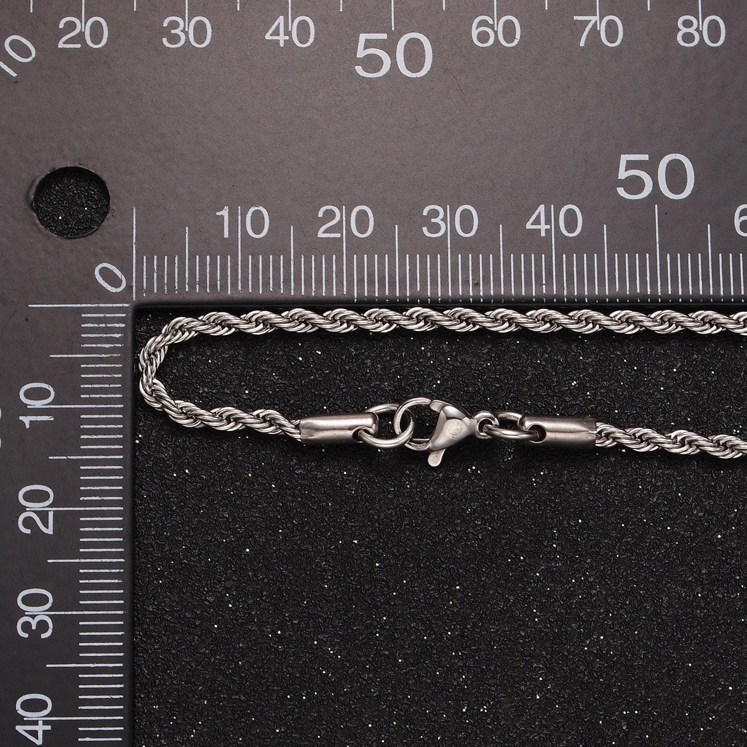 Stainless steel 1.8mm rope chain 18 inches necklace in gold & silver | wa-2338 wa-2339