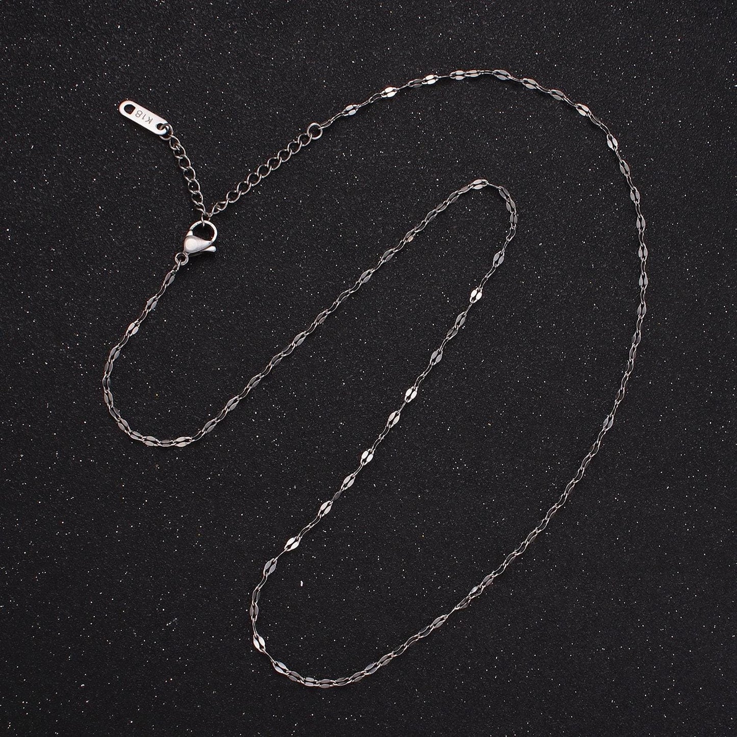 Waterproof and sweatproof minimalist necklace for woman 1.7 dapped cable chain gold stainless steel chain for layering necklace wa2478