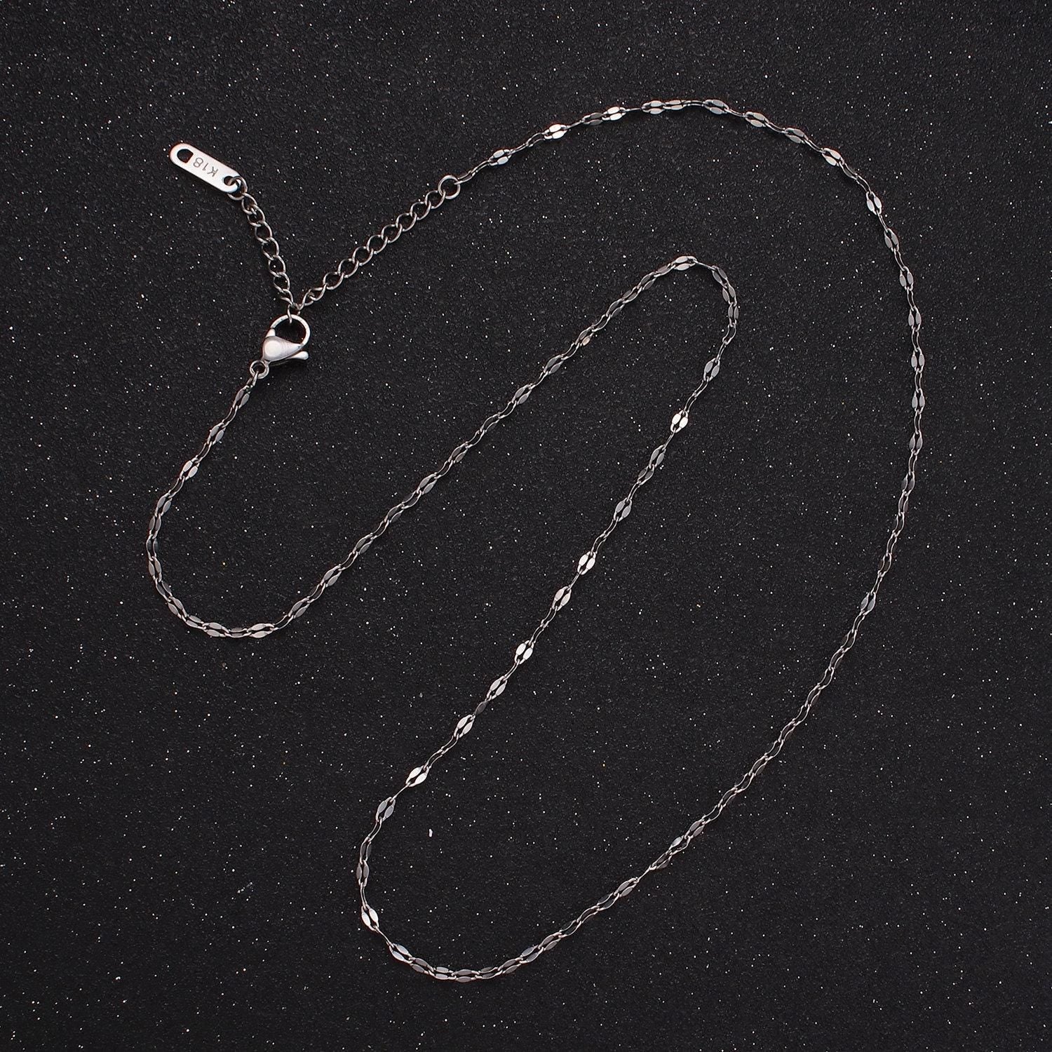 Waterproof and sweatproof minimalist necklace for woman 1.7 dapped cable chain gold stainless steel chain for layering necklace wa2478