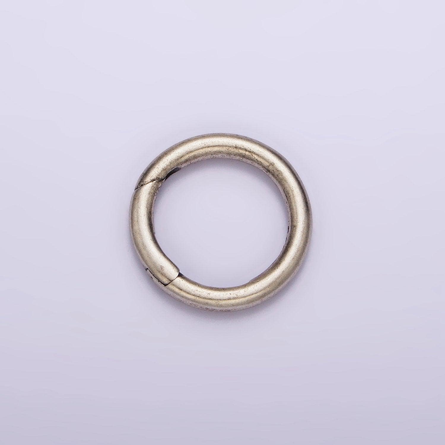 Sterling silver hinged round push gate ring clasp charm pendants interchangeable connectors sl-311