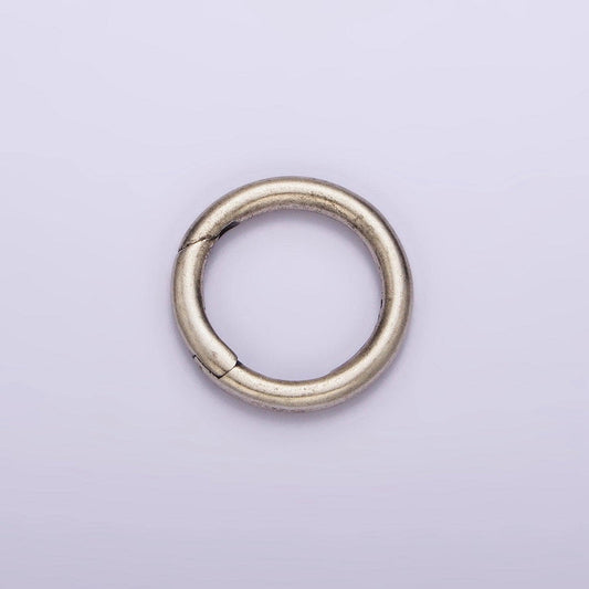 Sterling silver hinged round push gate ring clasp charm pendants interchangeable connectors sl-311