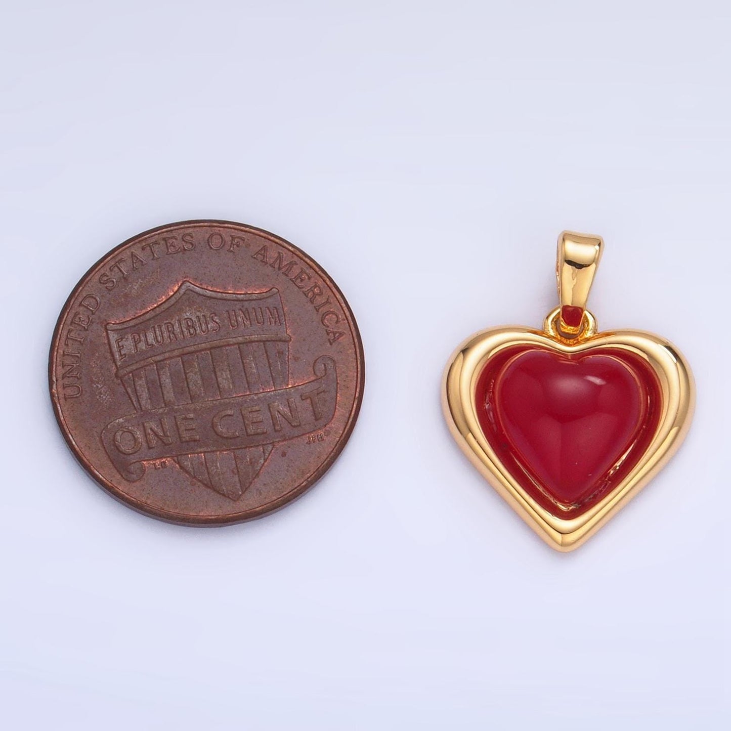 Red carnelian, black onyx gemstone 24k gold filled heart pendant | aa-1012