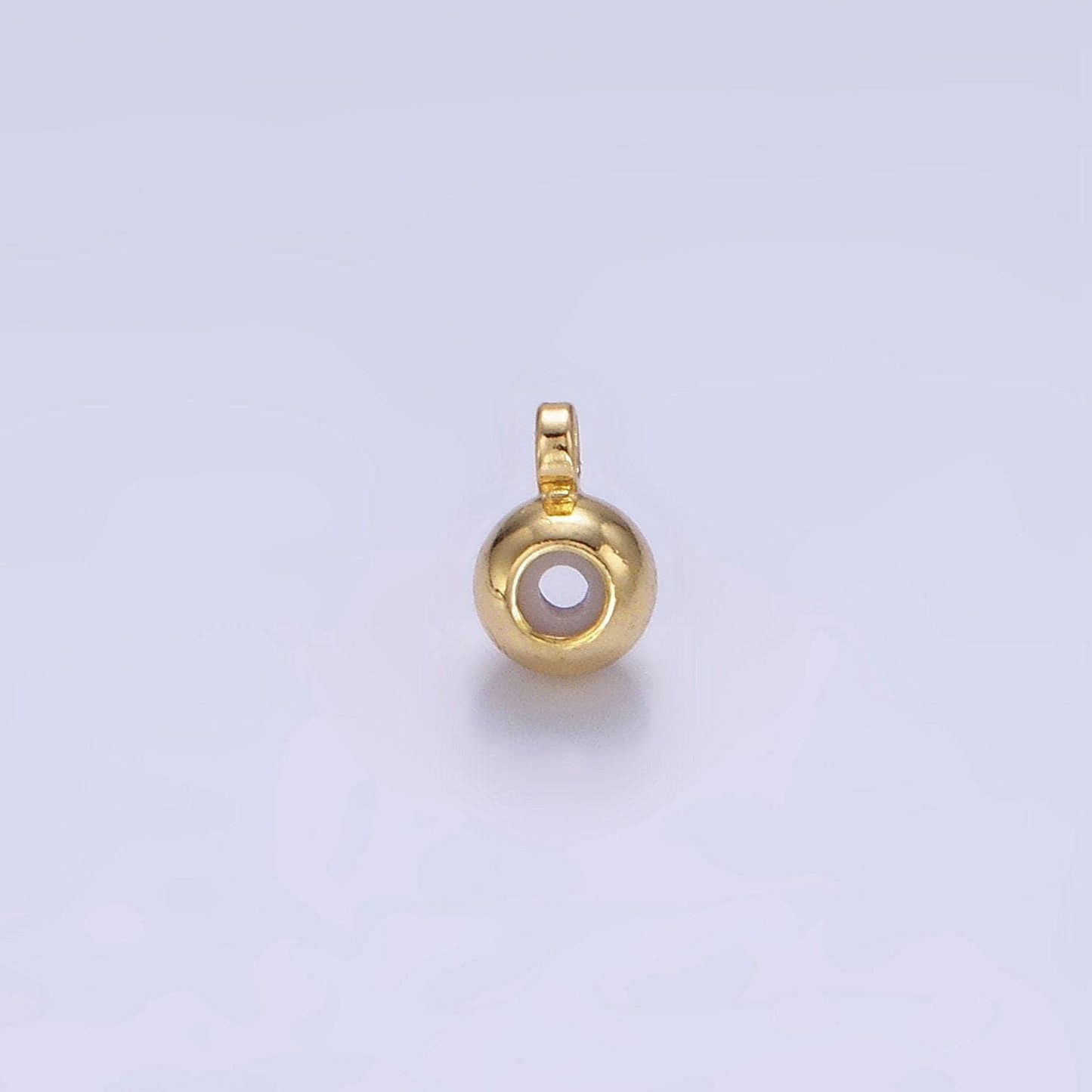 14k gold filled smart bead with closed ring round silicone stopper bead for charm bar wholesale jewelry findings l605