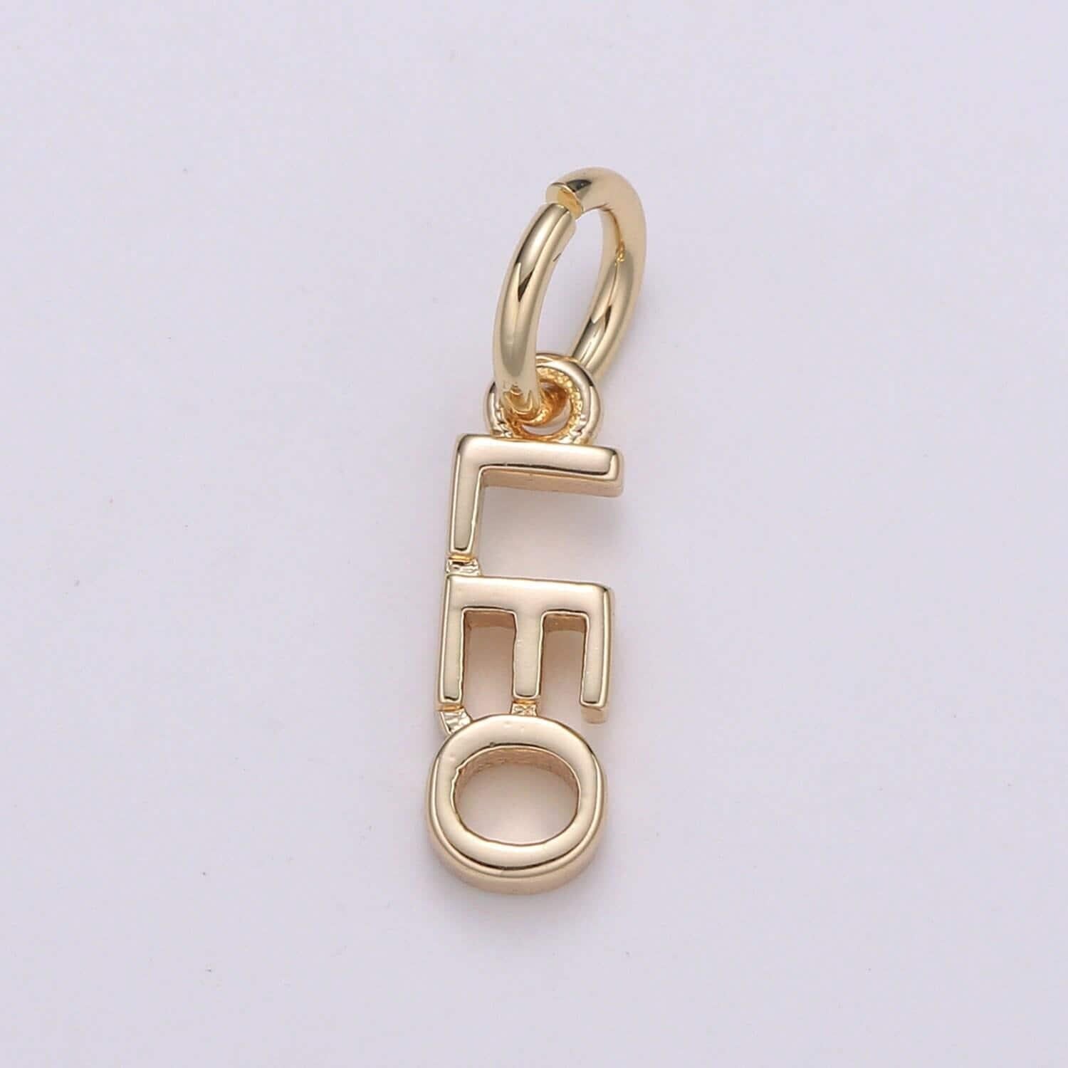 Gold zodiac constellation charms small astrology words charms horoscope charm, add on charm for bracelet necklace supply silver charm