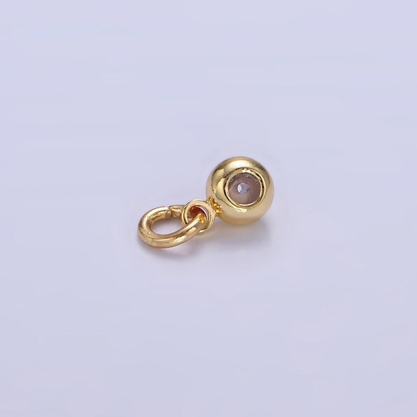 14k gold filled smart bead with open ring 4mm round silicone stopper bead for charm bar wholesale jewelry findings l522