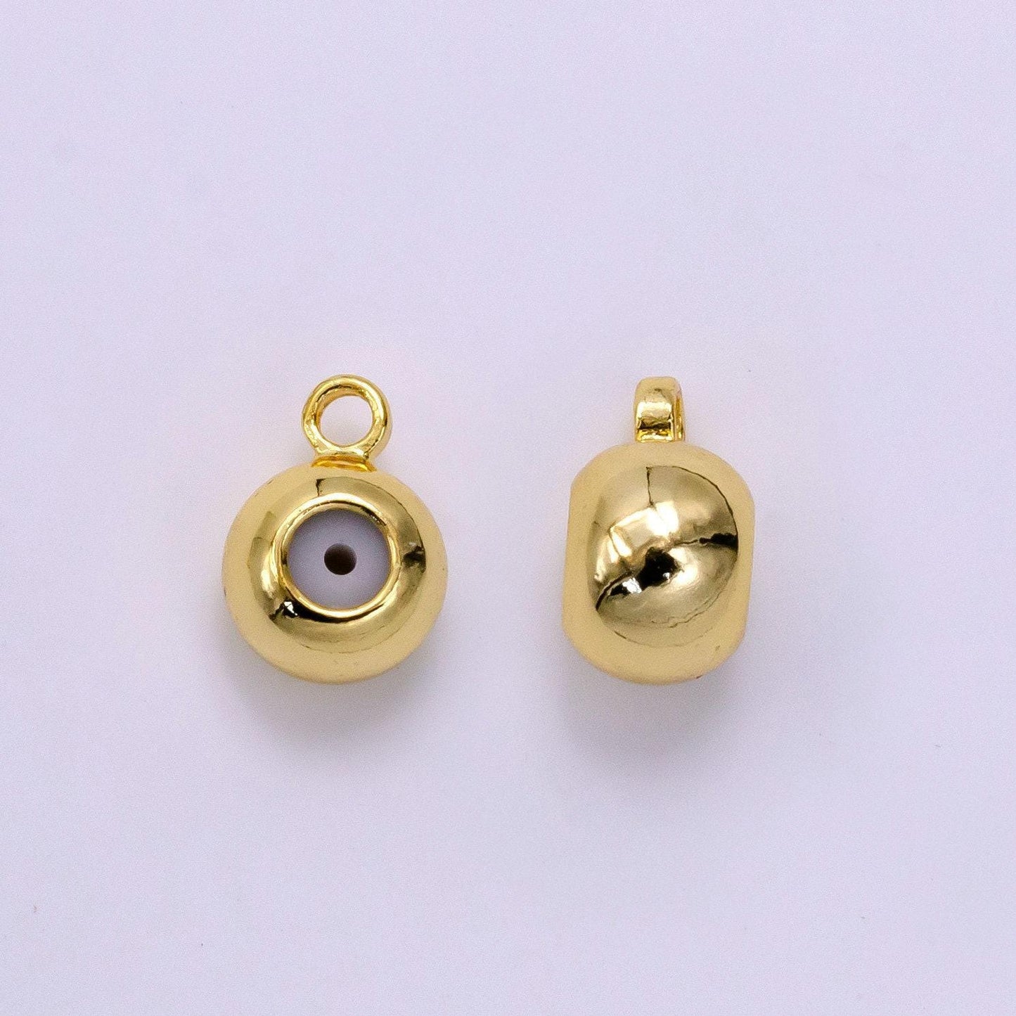 Gold filled smart bead with 0.5mm silicon hole and close jump ring for bracelet necklace charm holder z685