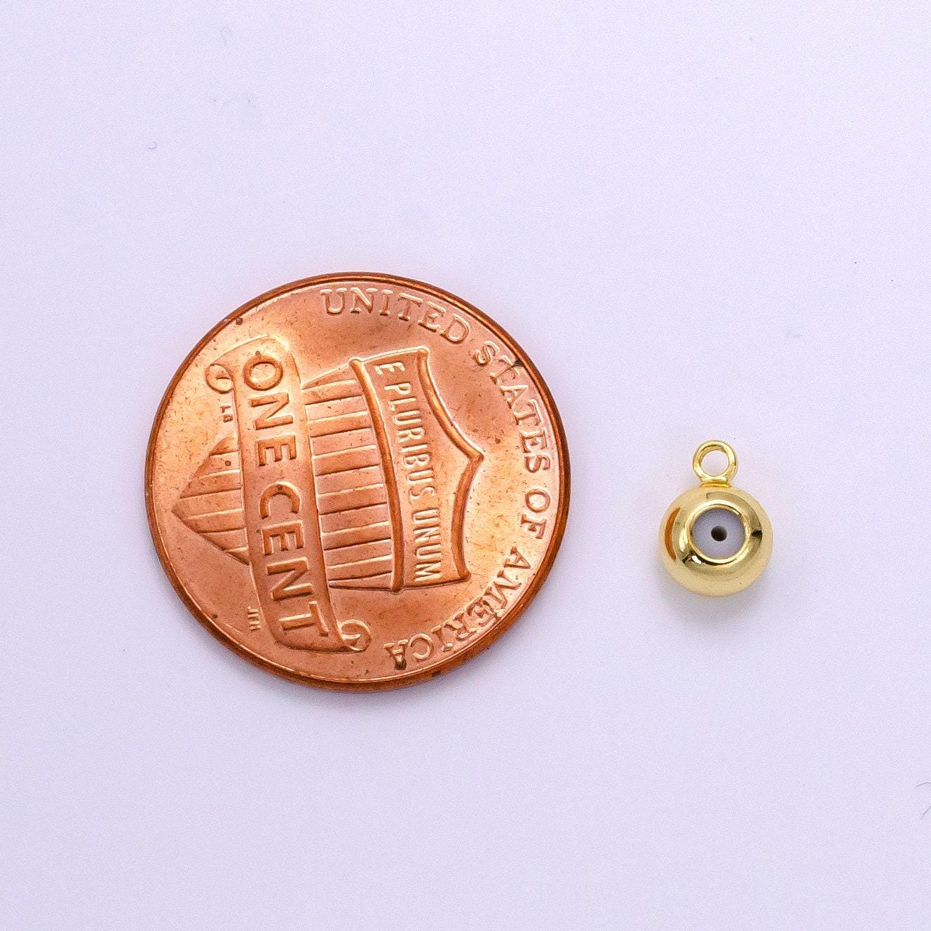 Gold filled smart bead with 0.5mm silicon hole and close jump ring for bracelet necklace charm holder z685