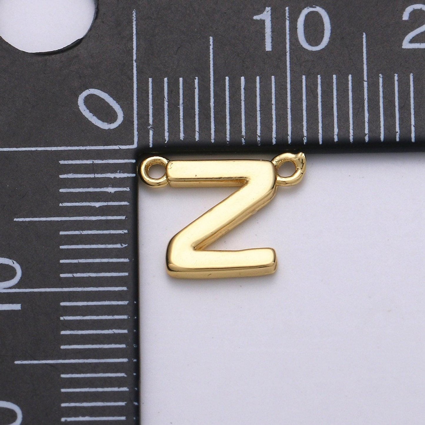 Gold letter charms, personalized charm, initial bracelet connector, mini pendant charms for necklace alphabet 9x11mm alph-10 , a-132