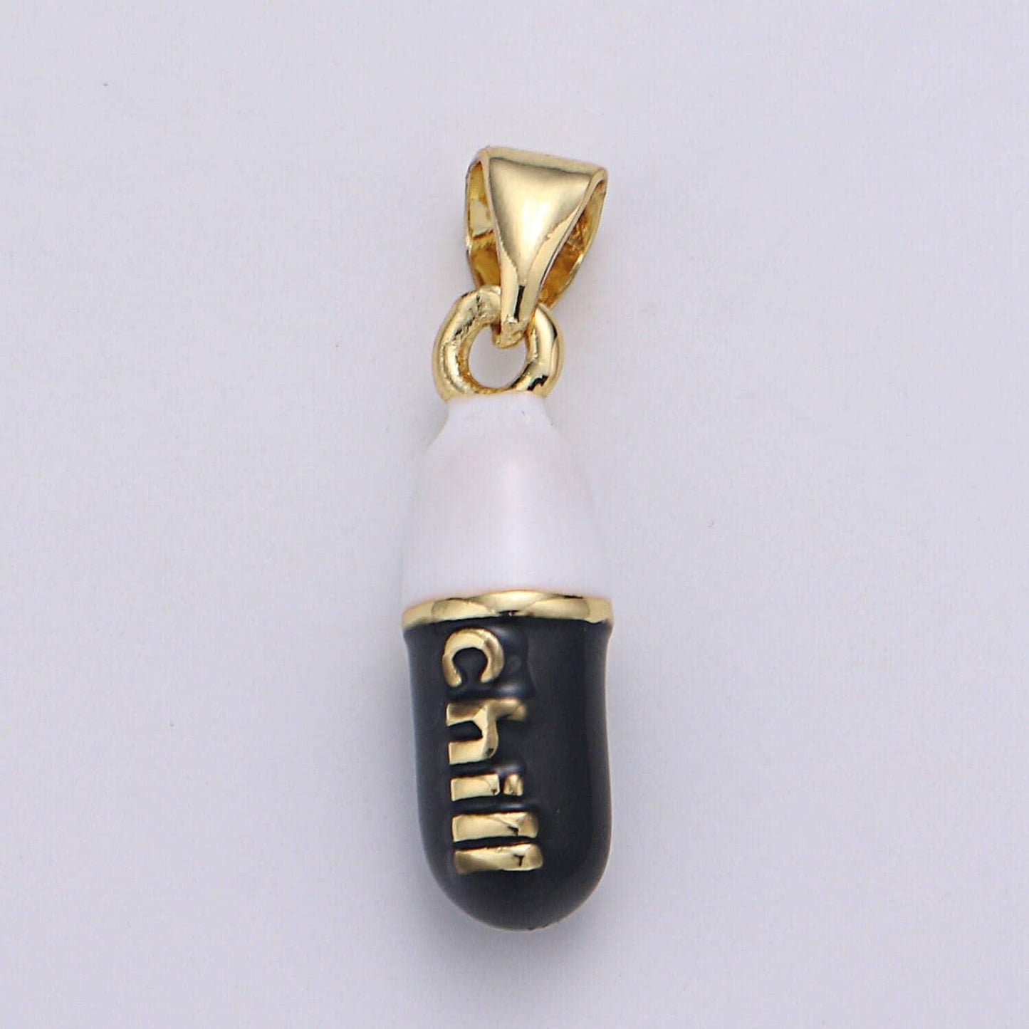 1pc. chill choose color pill charm necklace, dainty word charm,chill pill charm necklace pendant hope optimist minimalist jewelry j-203-207