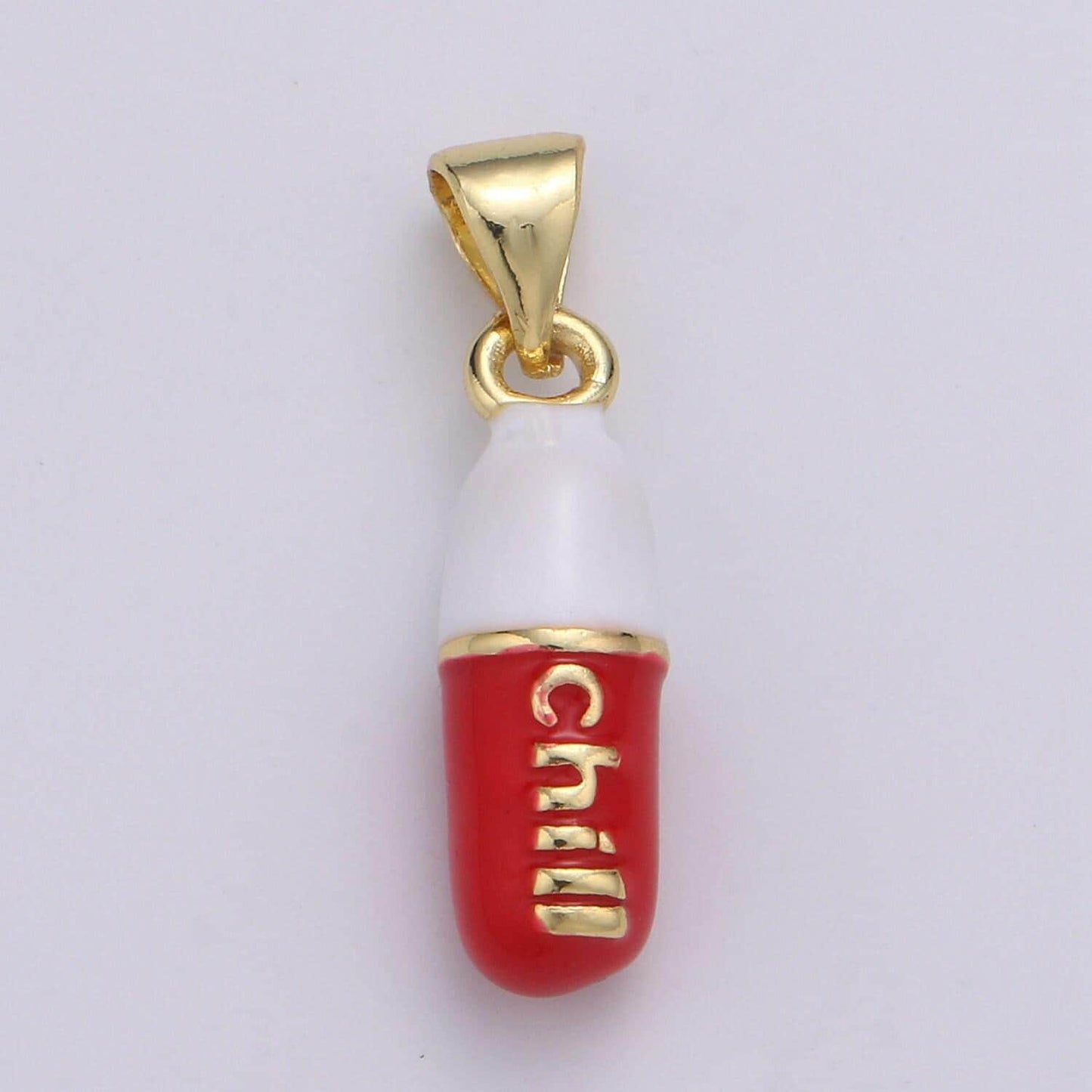1pc. chill choose color pill charm necklace, dainty word charm,chill pill charm necklace pendant hope optimist minimalist jewelry j-203-207