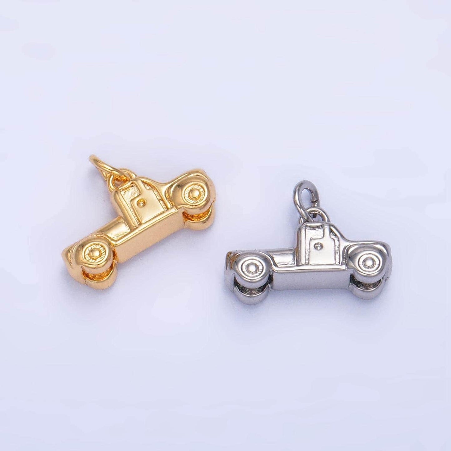 Mini gold pick up truck car charm for necklace bracelet pendant antique car design mix charm road truck inspired w045