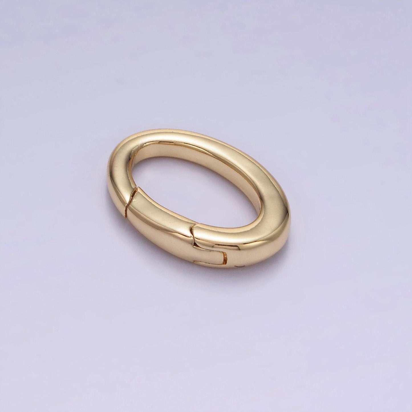 Mini gold rings spring oval spring gate ring clasp for jewelry, purse oval push gate snap hook for charm holder jewelry making z-726