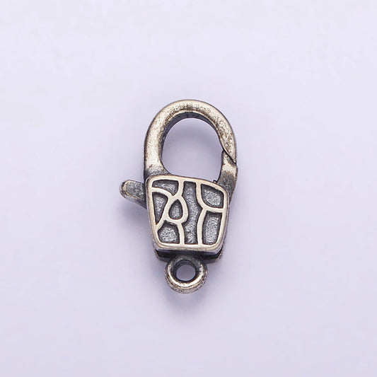 Antique silver clasp s925 sterling silver vintage lobster clasp for jewelry making sl-298