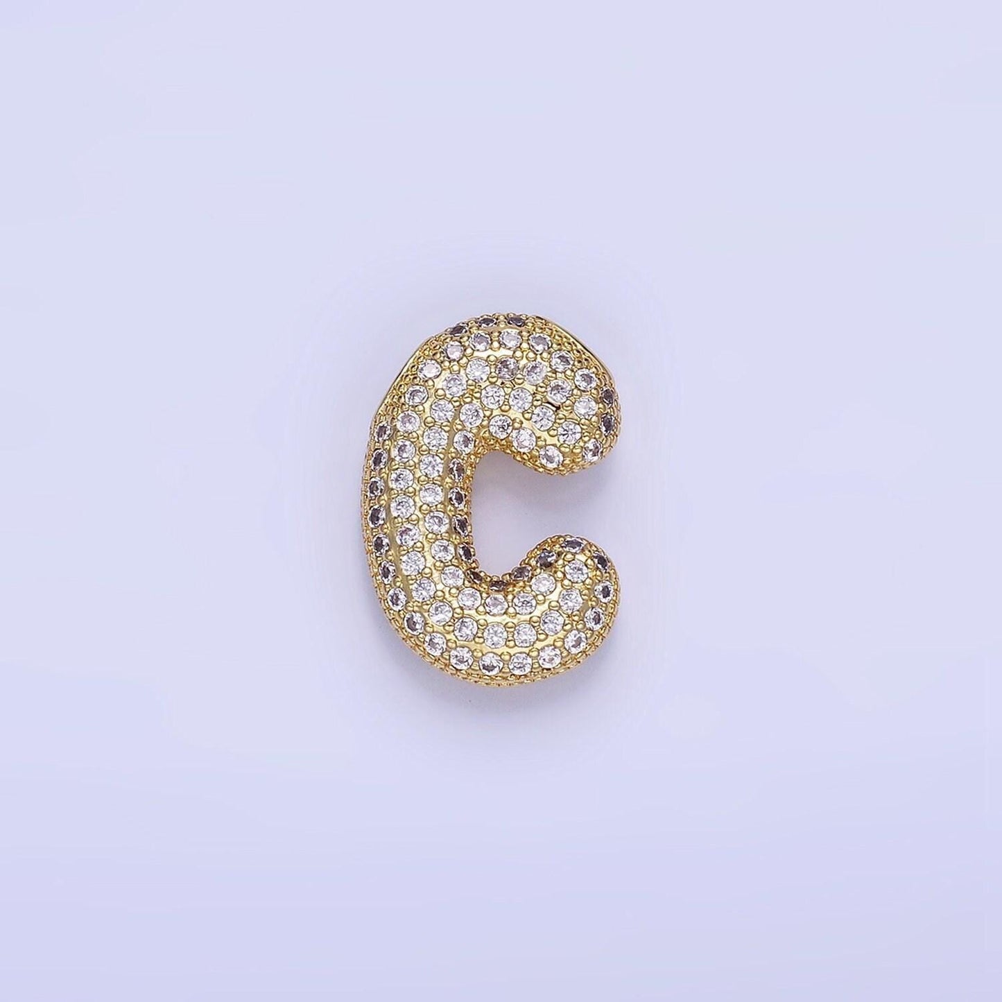 Balloon letter necklace pendant cz bubble micro pave initial pendant 3d gold letter necklace charm personalized jewelry a1015-a1027