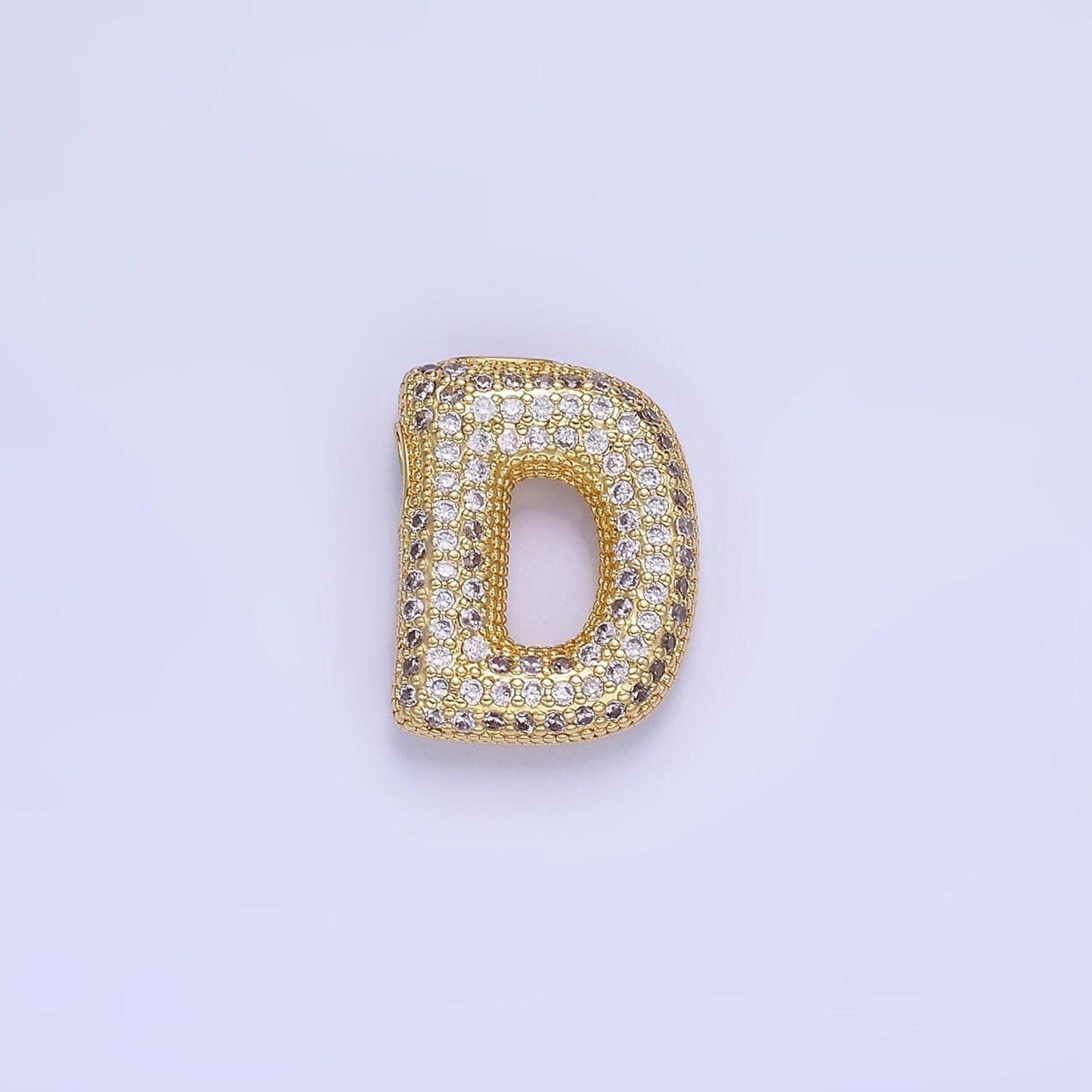 Balloon letter necklace pendant cz bubble micro pave initial pendant 3d gold letter necklace charm personalized jewelry a1015-a1027