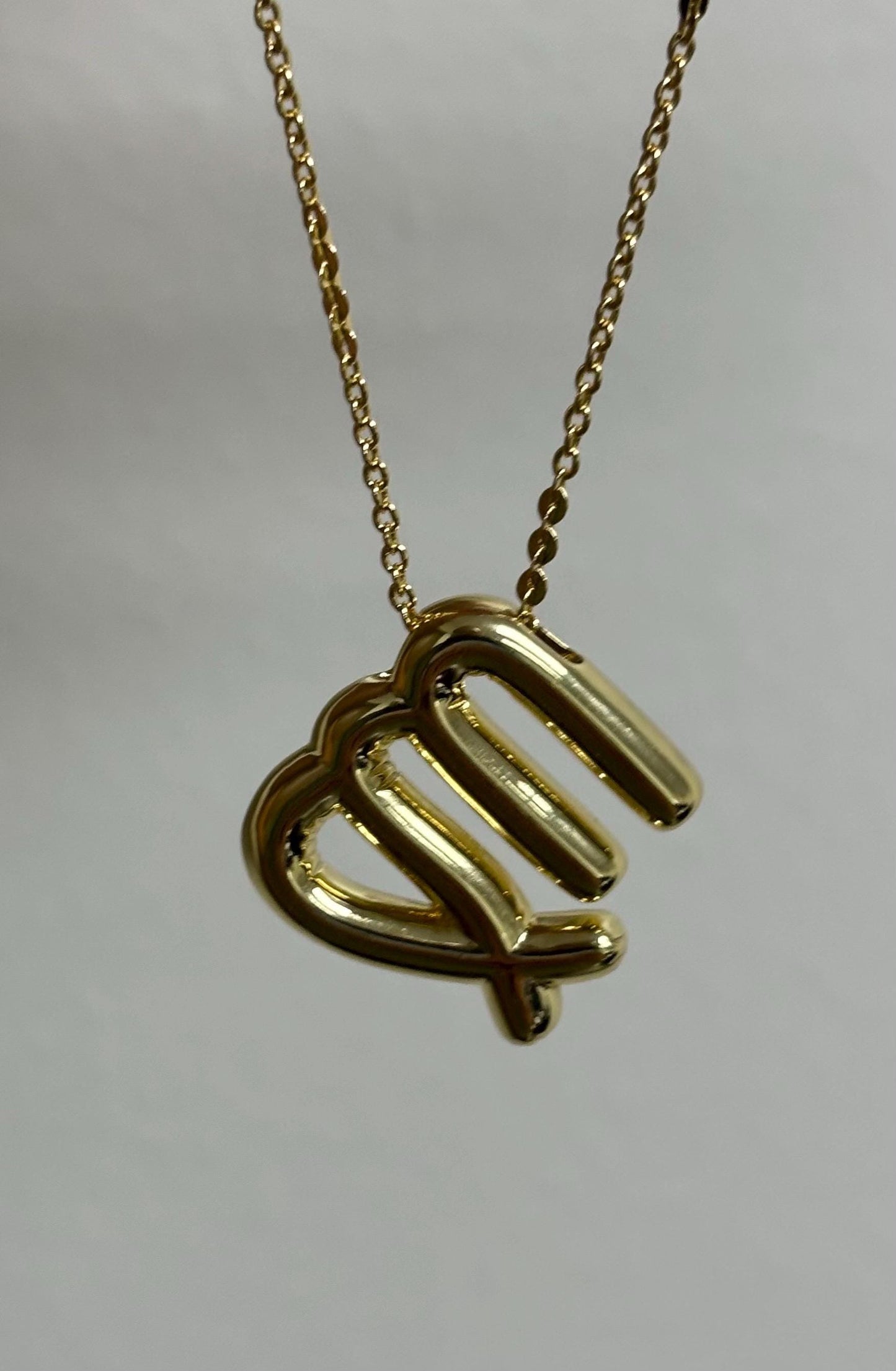 Gold zodiac charm personalized balloon astrology sign charm necklace zodiac bubble style trend fashion jewelry necklace for women a1295