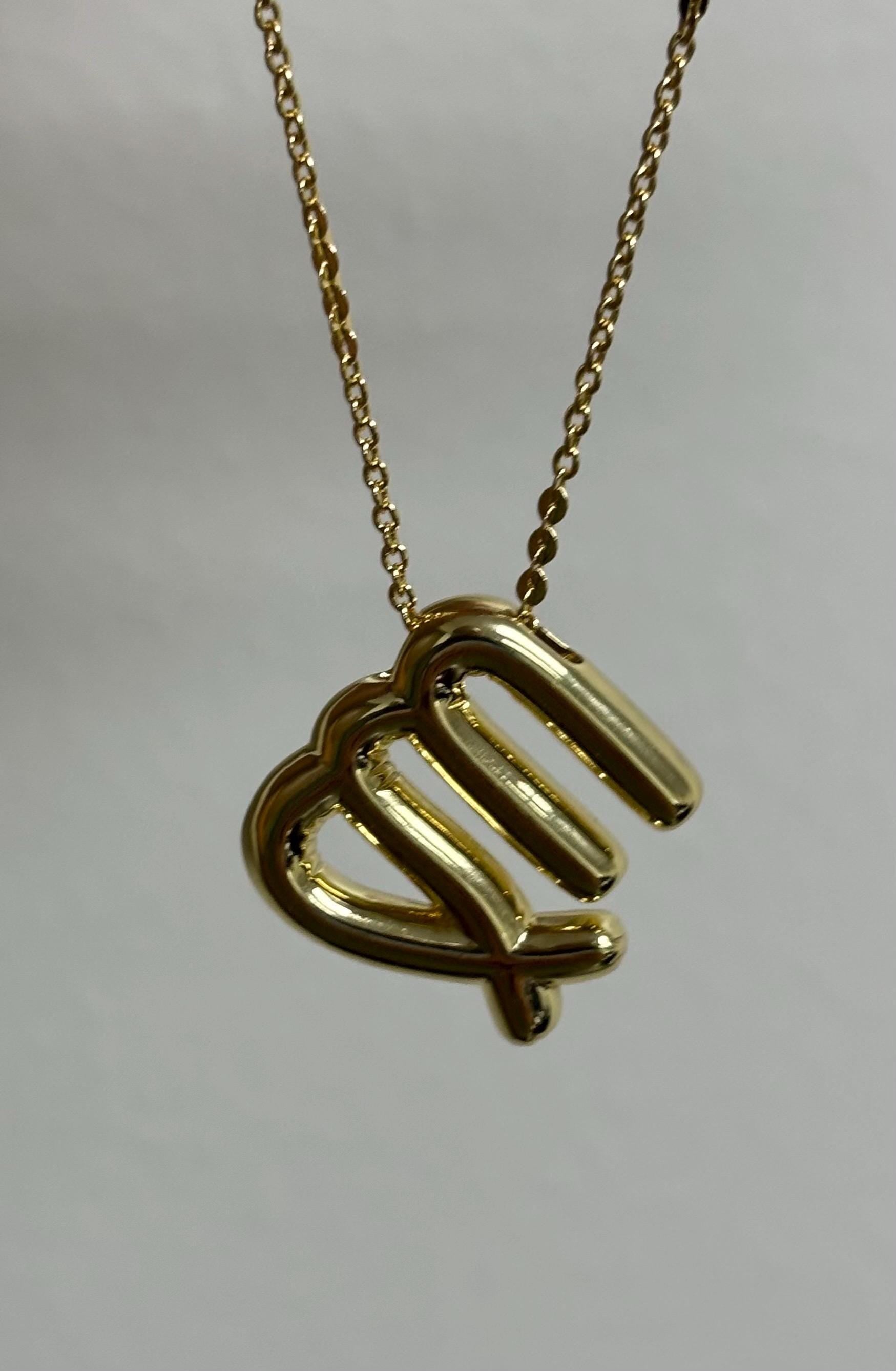 Gold zodiac charm personalized balloon astrology sign charm necklace zodiac bubble style trend fashion jewelry necklace for women a1295