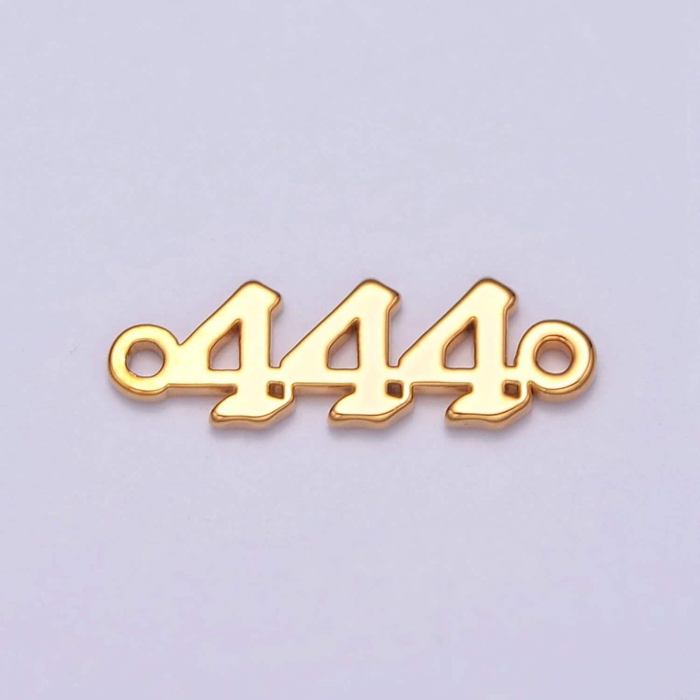Gold filled angel number charm connector lucky number for necklace bracelet component g856