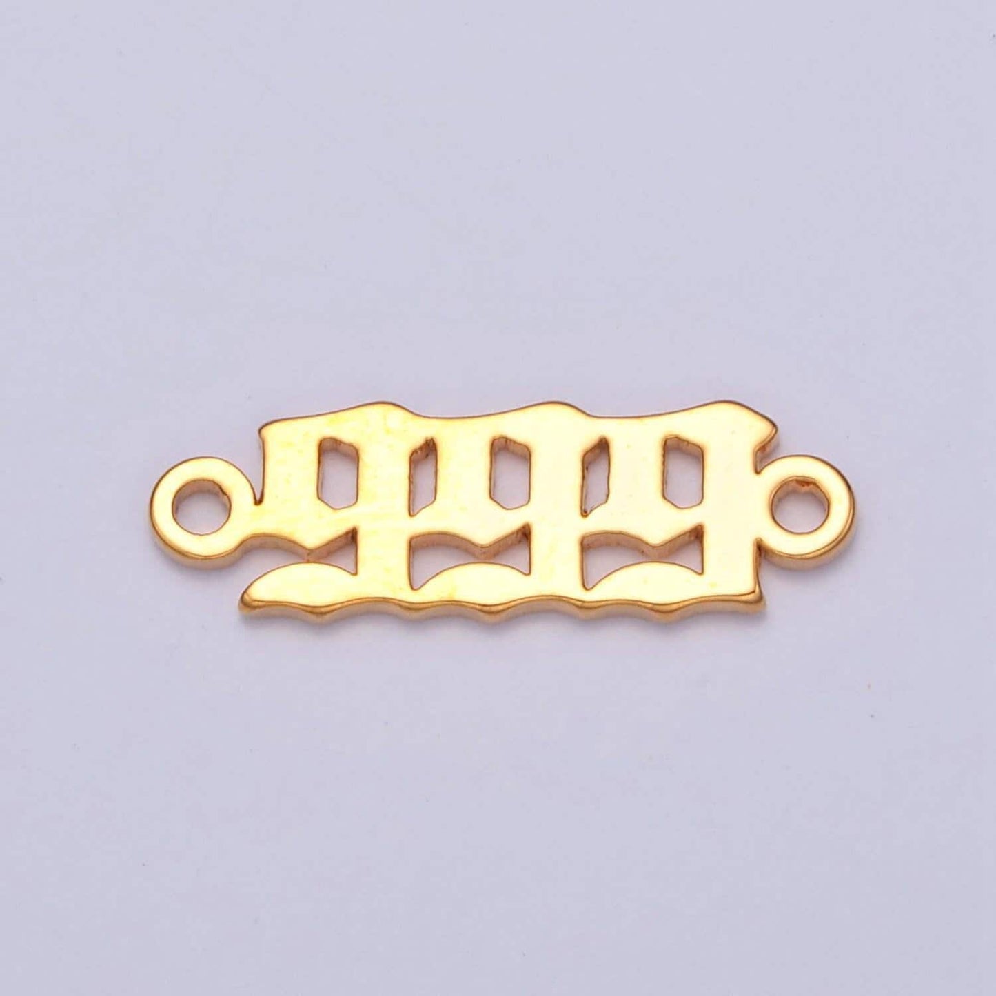 Gold filled angel number charm connector lucky number for necklace bracelet component g856