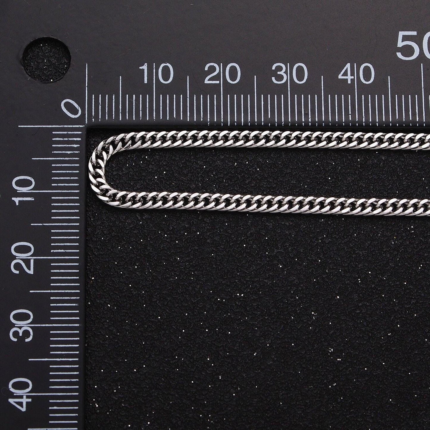 24k gold filled 2.6mm curb chain cable link unfinished yard chain in gold & silver | roll-1281 roll-1282