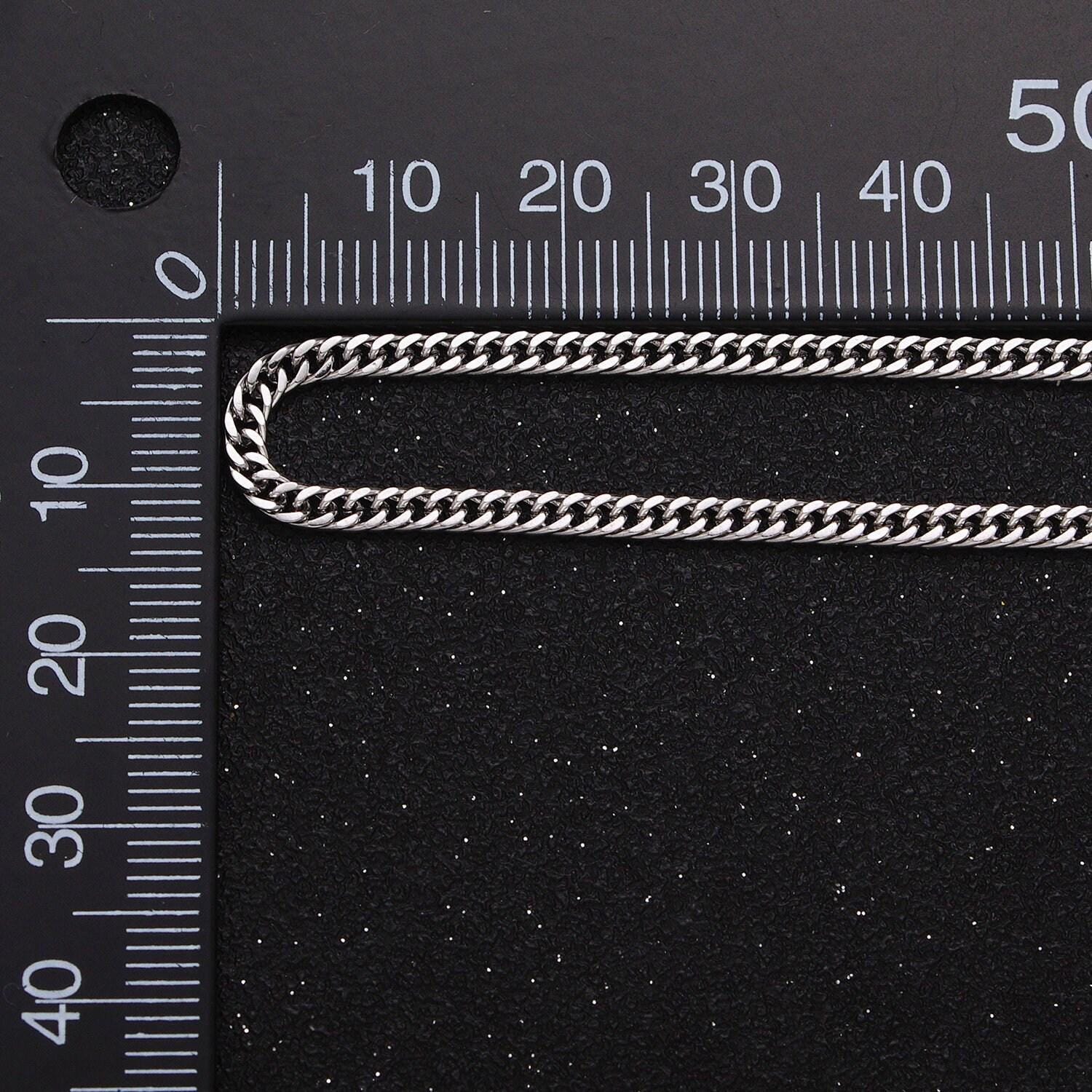 24k gold filled 2.6mm curb chain cable link unfinished yard chain in gold & silver | roll-1281 roll-1282