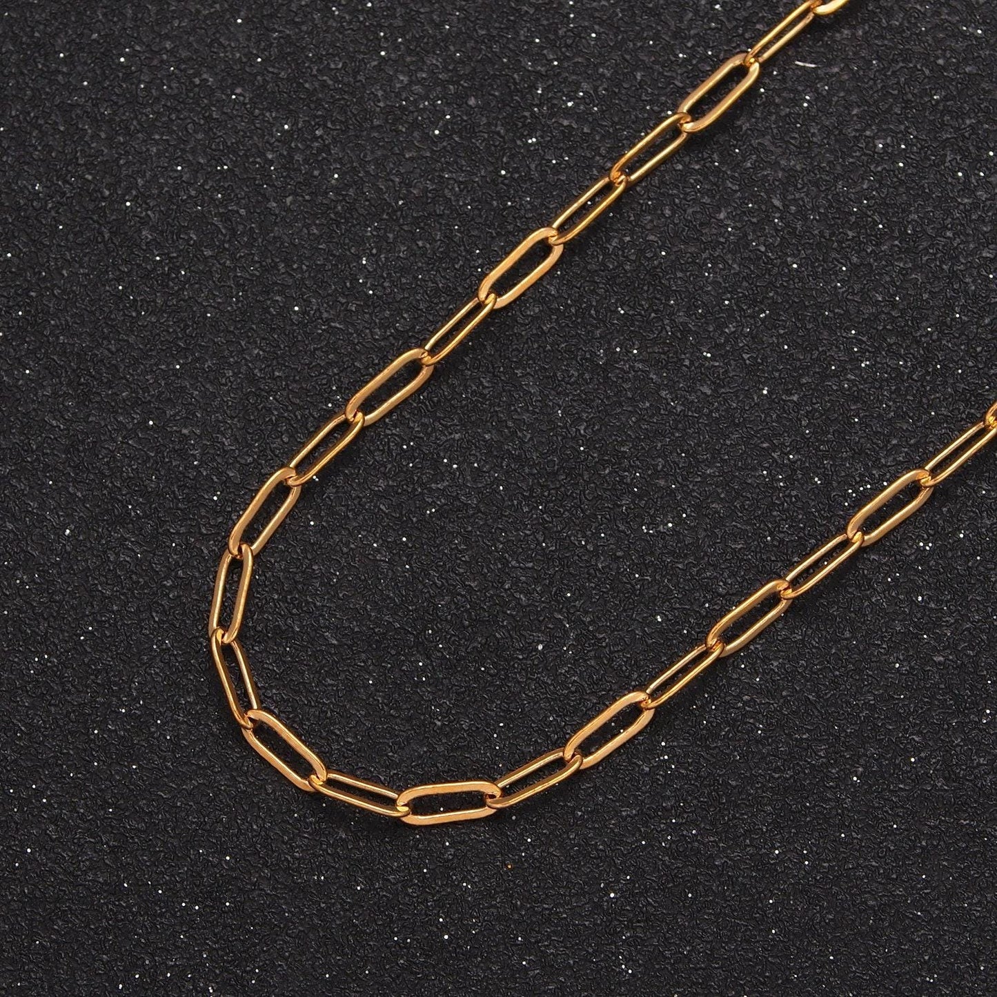 14x5mm gold paperclip chain, 24k gold filled wholesale bulk unfinished paper clip chain for jewelry making, wa-1381